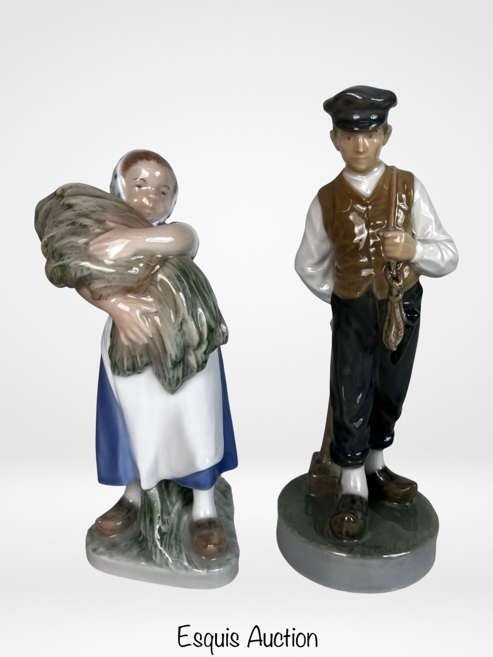 Pair of Royal Copenhagen Porcelain Figurines (1 of 3)