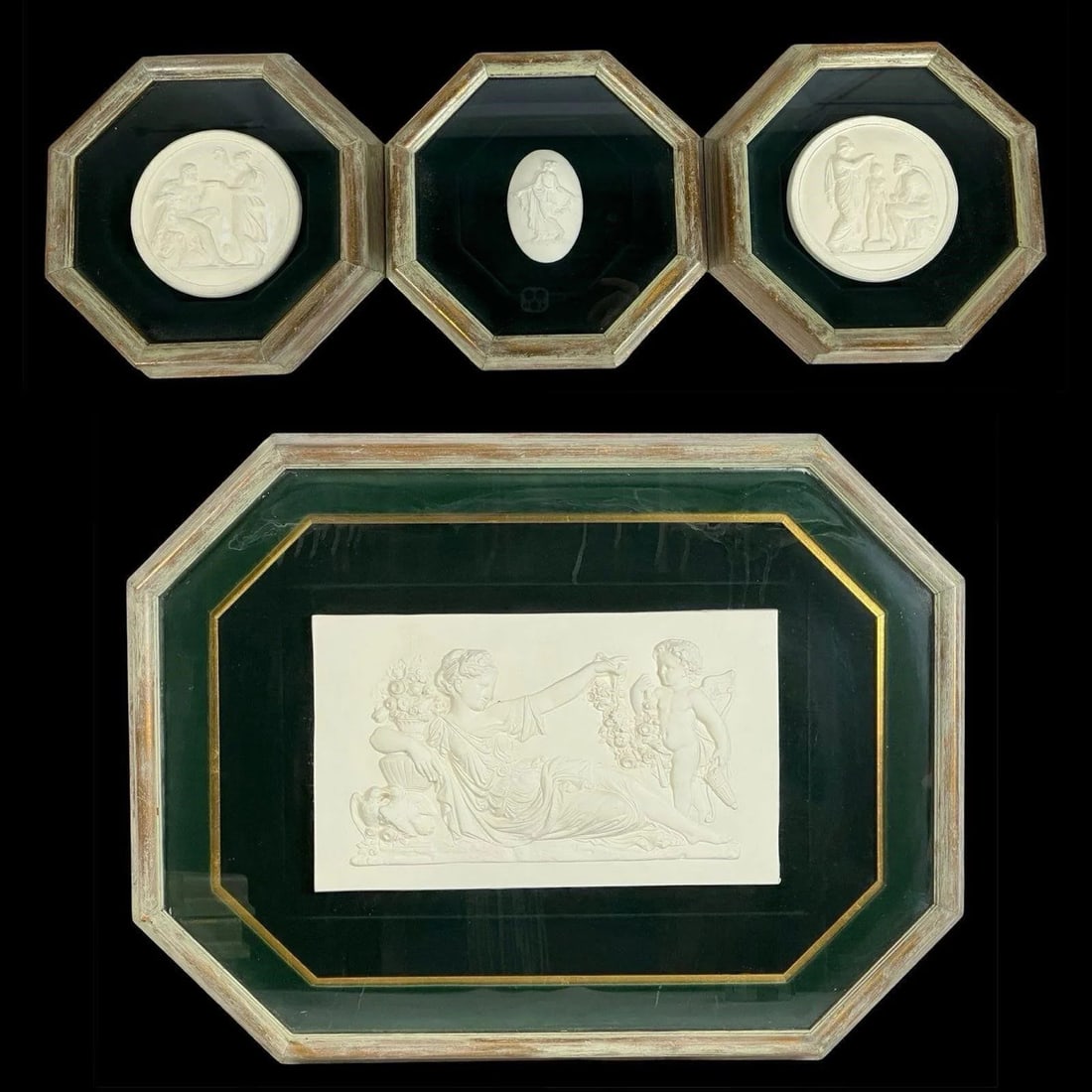 Neoclassical Bas-Relief Style Plaster Art Panels (1 of 4)