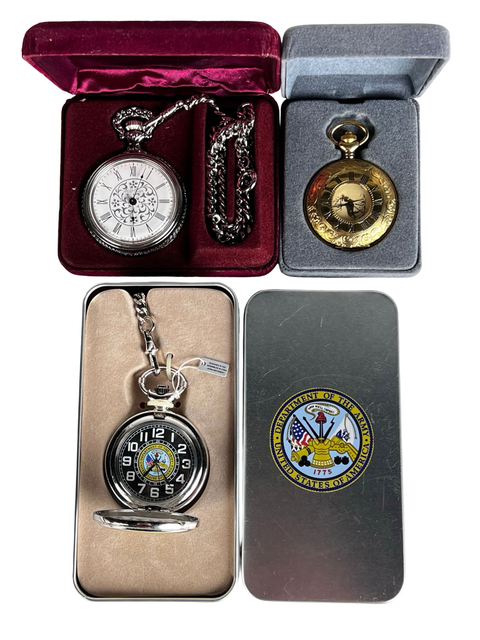 Group of New Pocket Watches in Original Boxes (1 of 4)