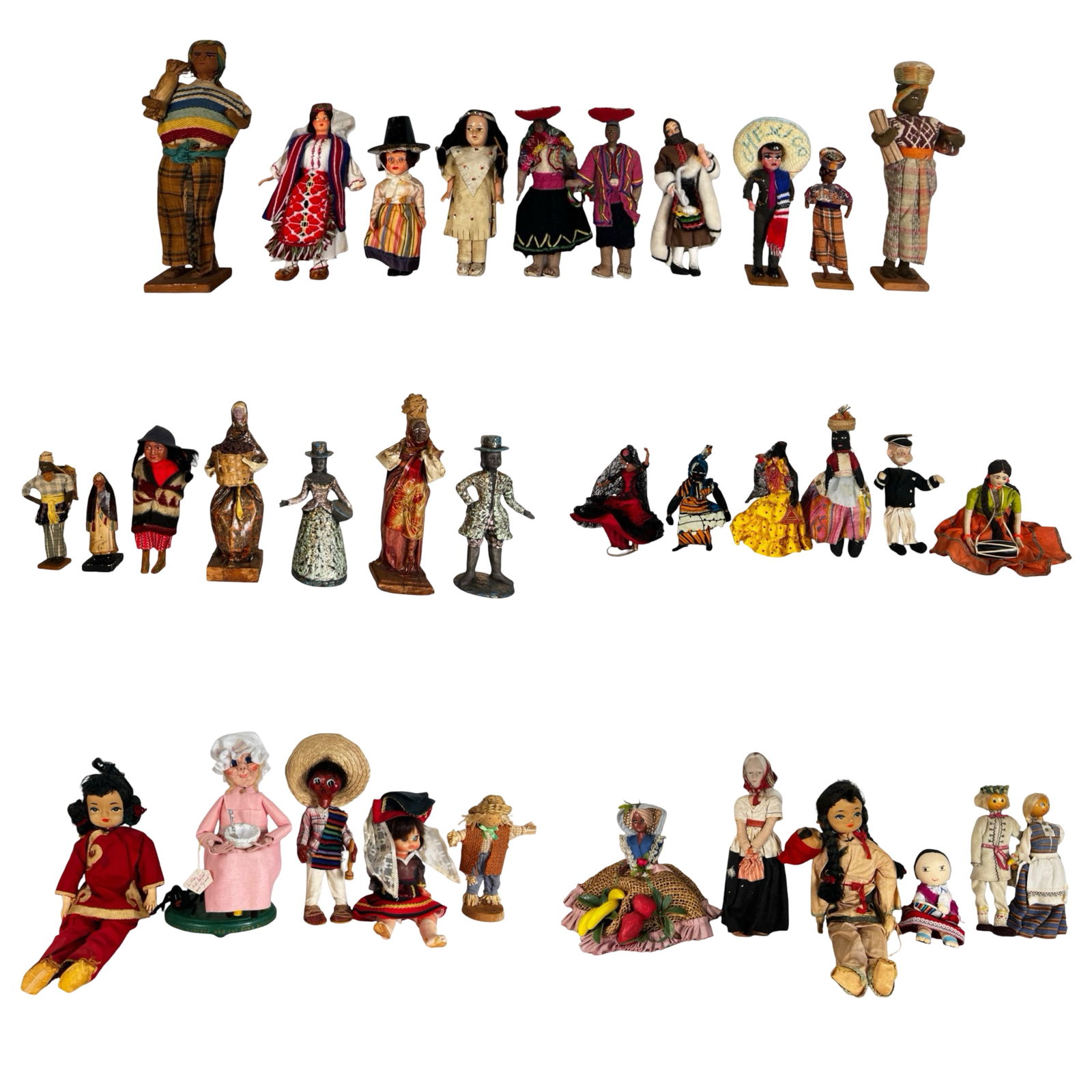 Large Assortment of Vintage and Folk Art Dolls (1 of 6)