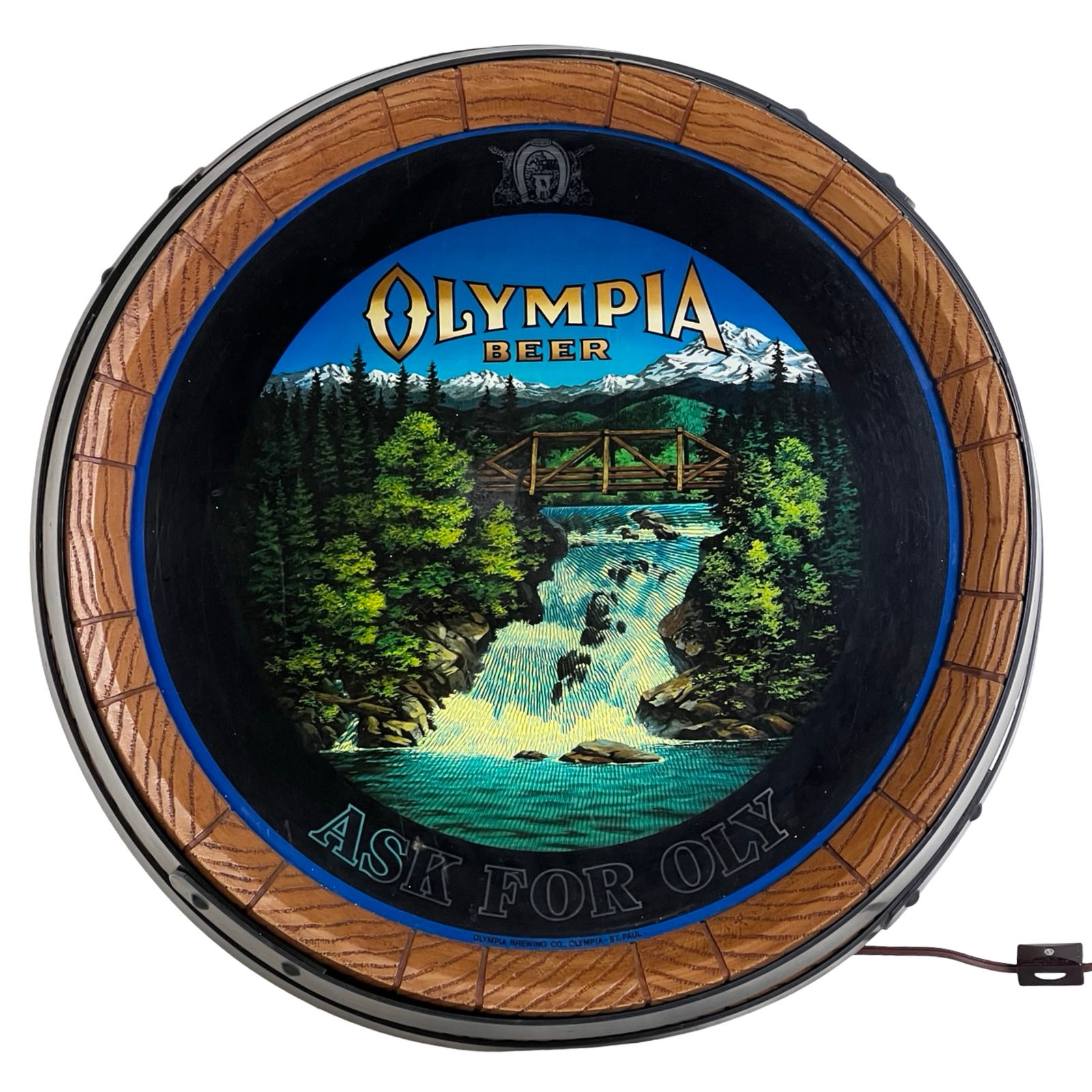 Olympia Beer Motion Waterfall Lighted Sign (1 of 4)