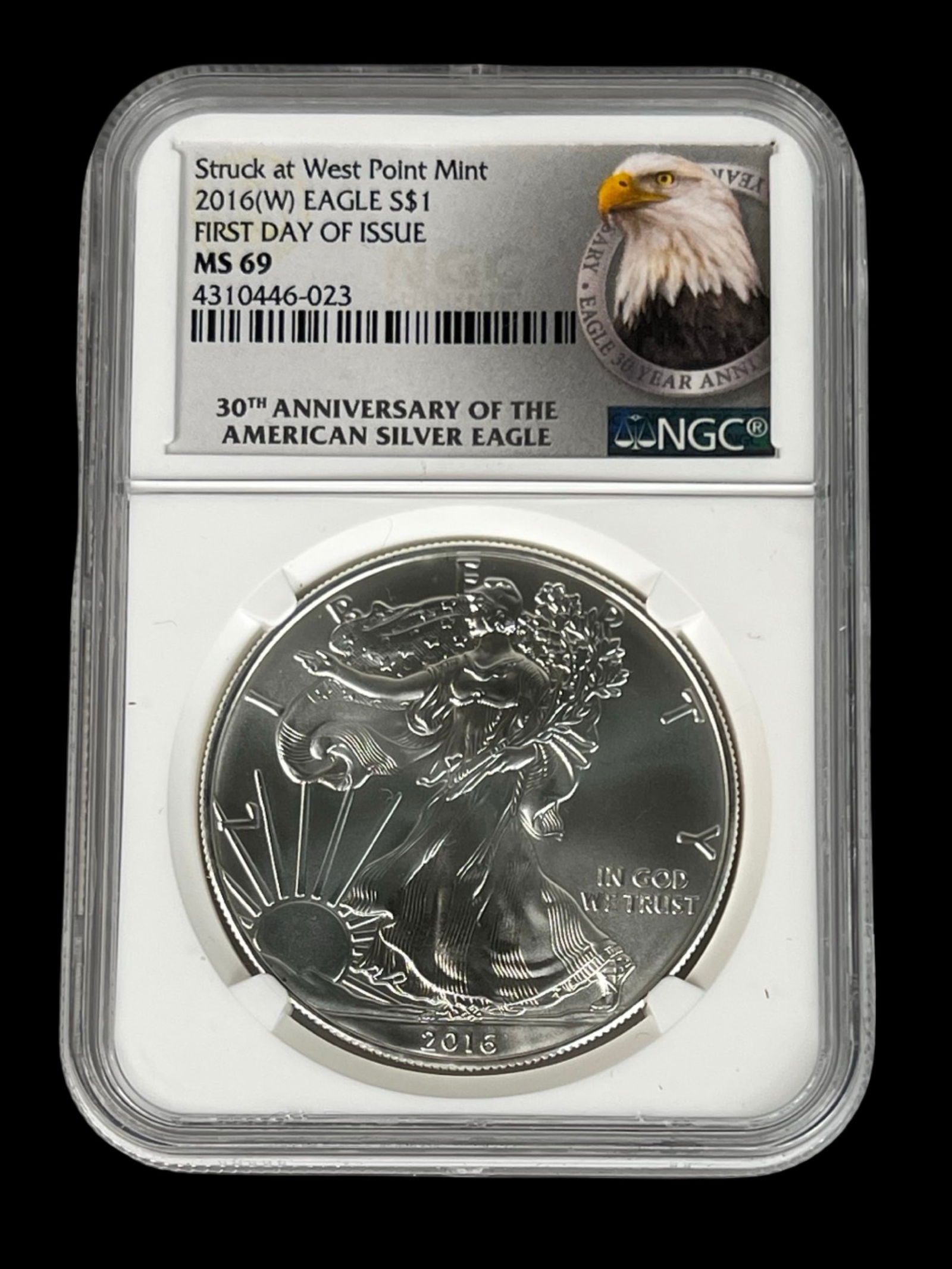 2016- W American Silver Eagle Dollar Coin MS69 (1 of 2)