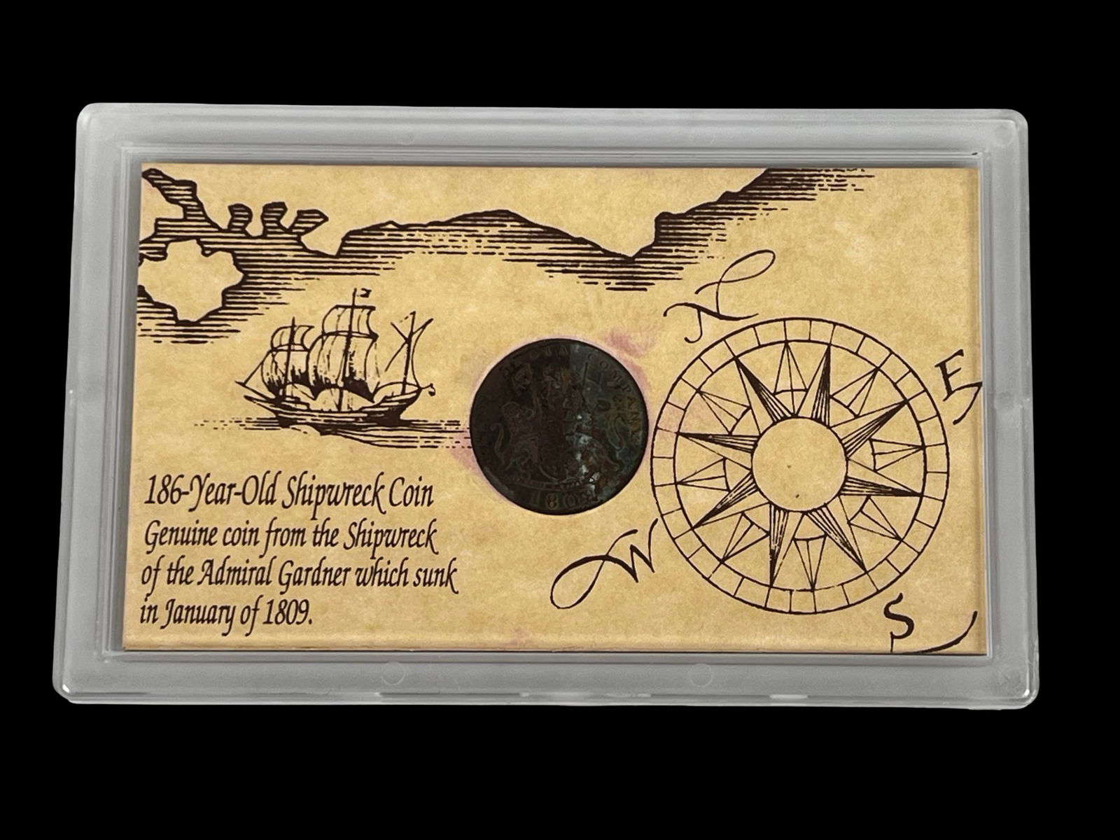 1808 East India Company Shipwreck Ten Cash Coin: 1808 East India Company Shipwreck Ten Cash Coin from The Admiral Gardner