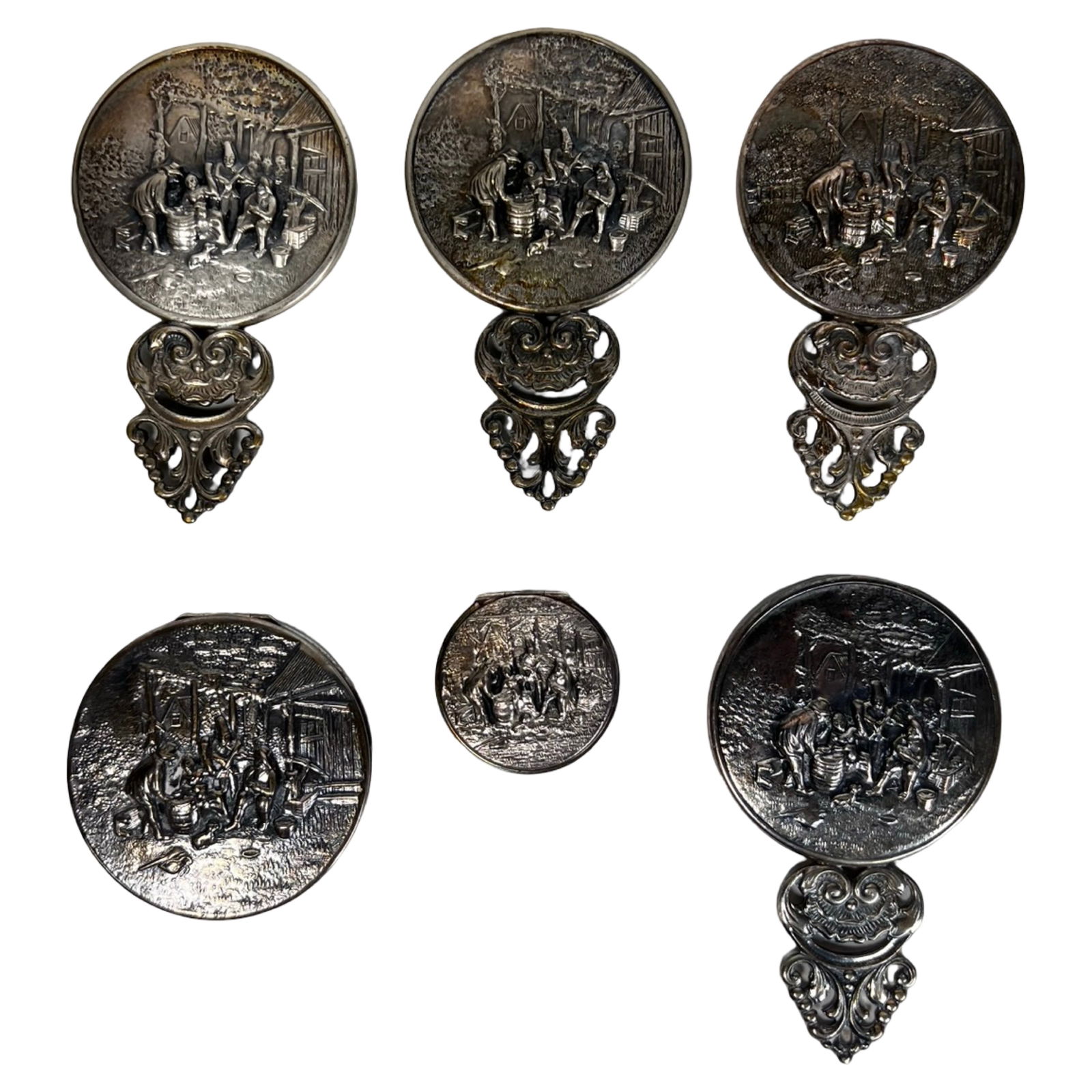 Hans Jensen Denmark Repousse Mirrors & Compacts (1 of 3)