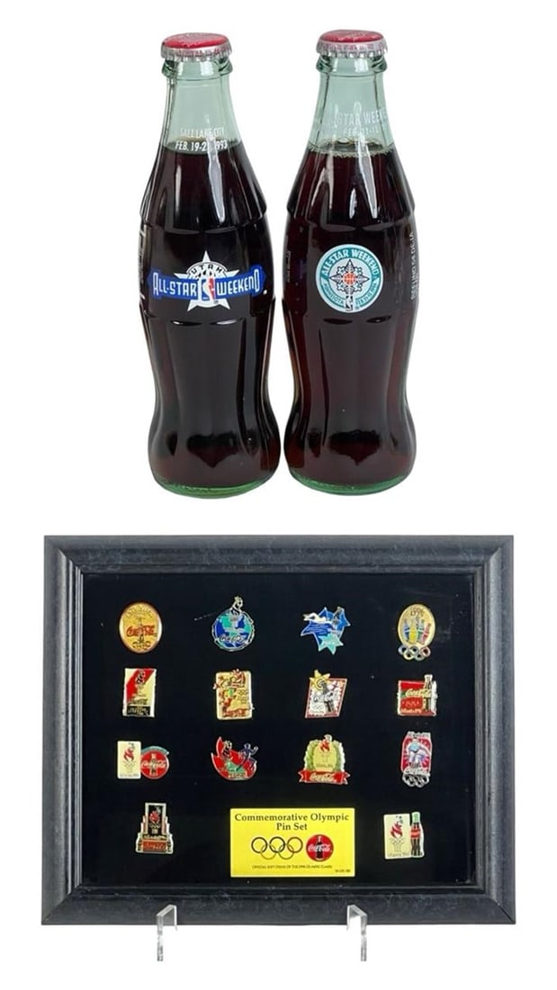 Coca-Cola Olympic Games Pin Set & Bottles (1 of 4)