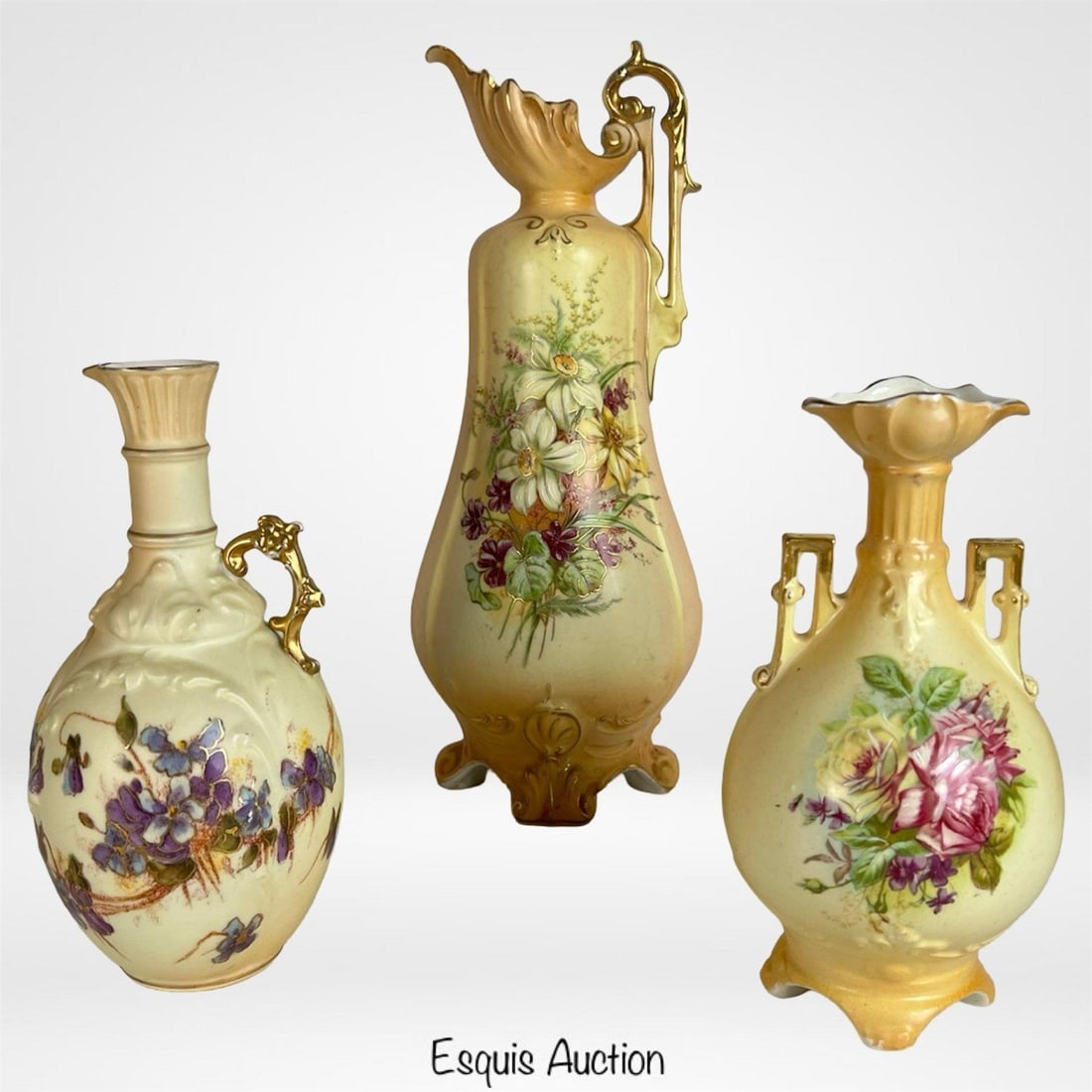 Antique Robert Hanke Austrian Ewer & Vase (1 of 7)