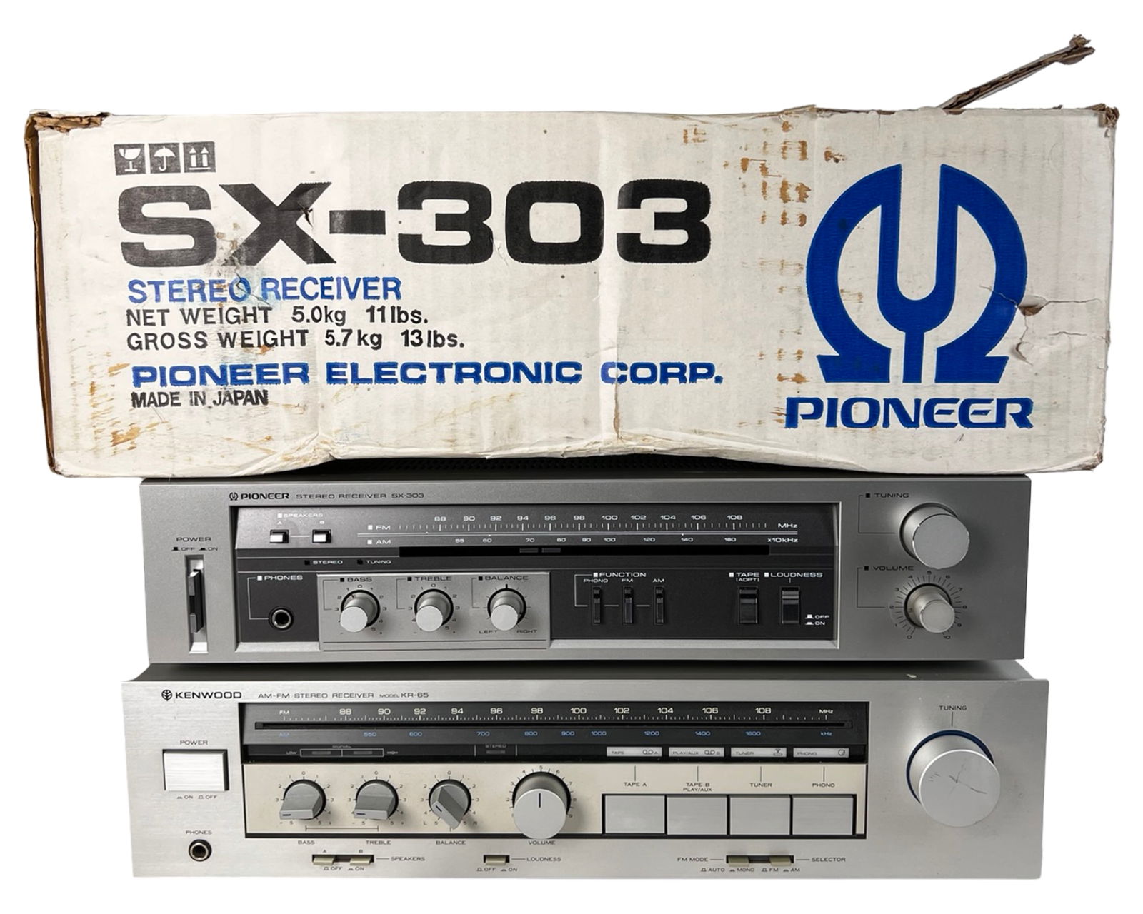 Stereo Receivers - Pioneer SX-303 & Kenwood KR-65 (1 of 4)