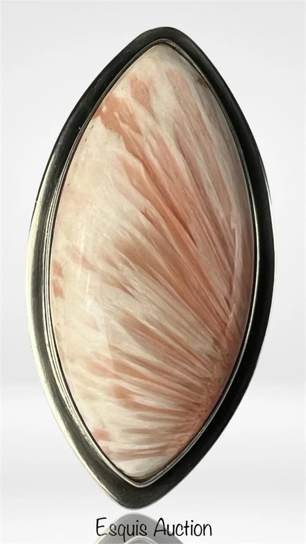 Striking Sterling Silver Scolecite Ring - 2