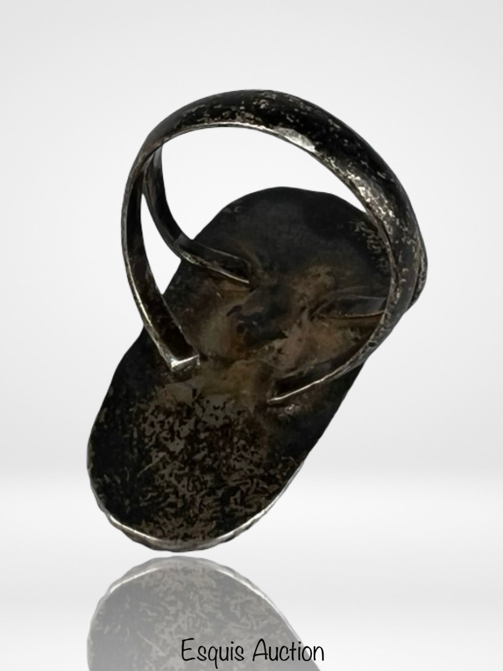 Navajo Sterling Silver Turquoise Ring - 4