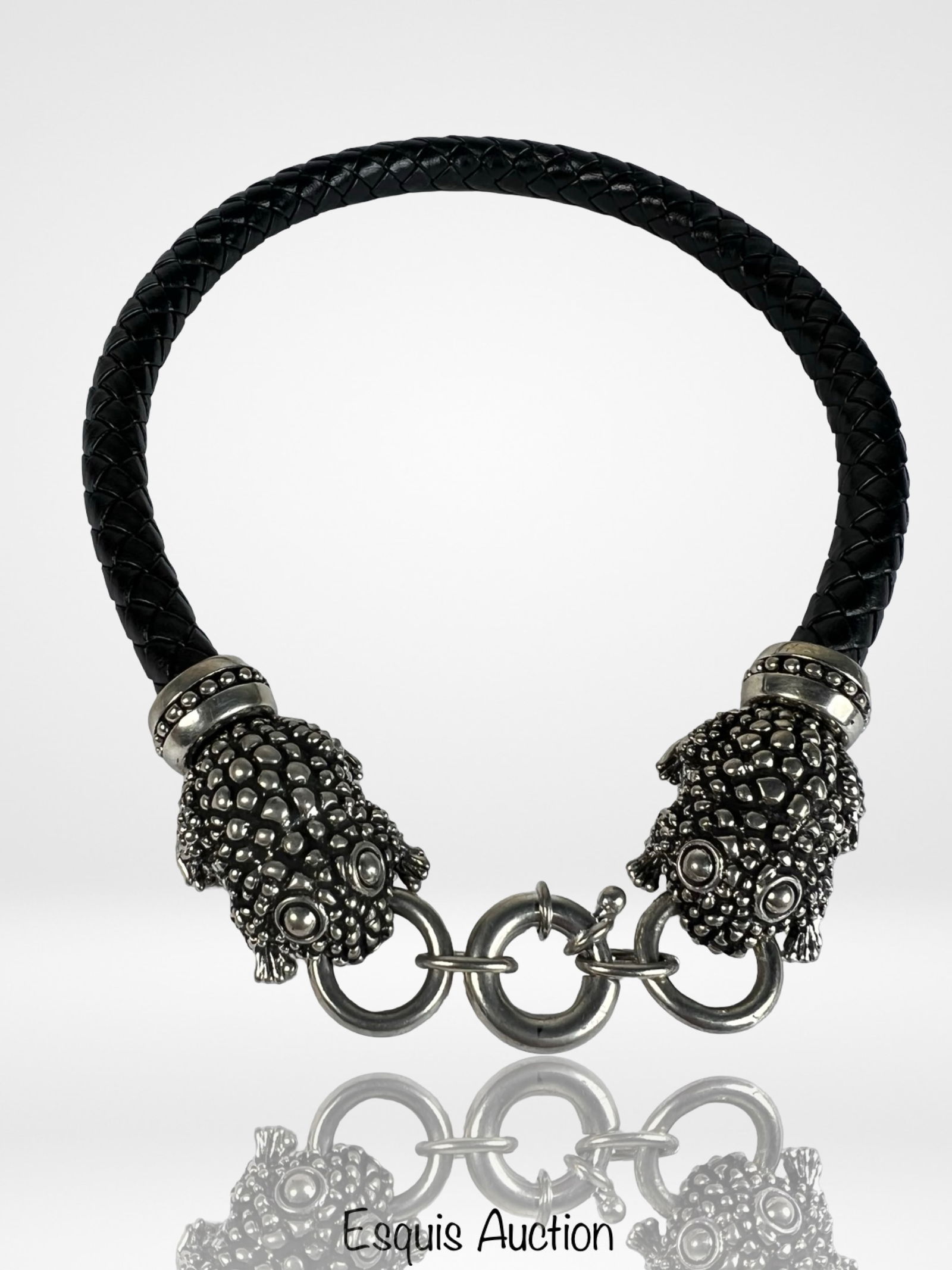 Cabot Statement Frog Mesh Choker Necklace Set - 2