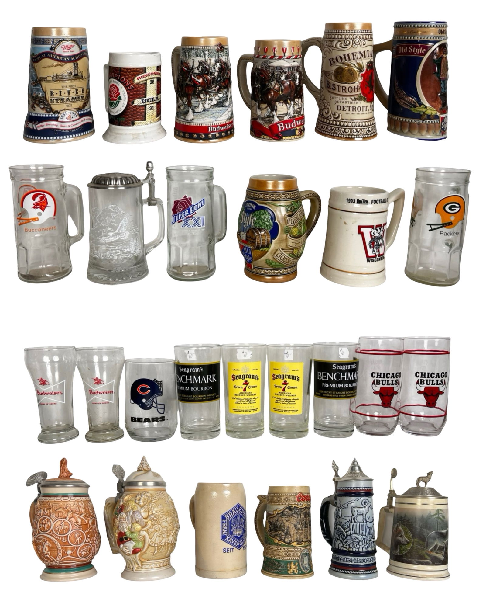 Collection of Beer Steins & Drinking Glasses (1 of 5)