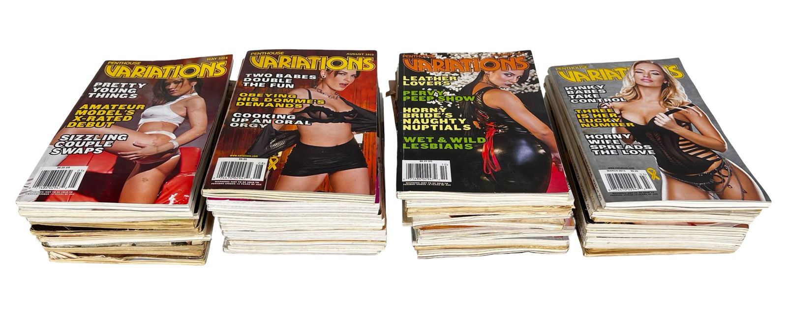 Vintage Adult Magazines - Penthouse Variations & F: Large mixed lot of 40 vintage adult magazines, primarily featuring Penthouse Variations along with select Penthouse Forum issues.