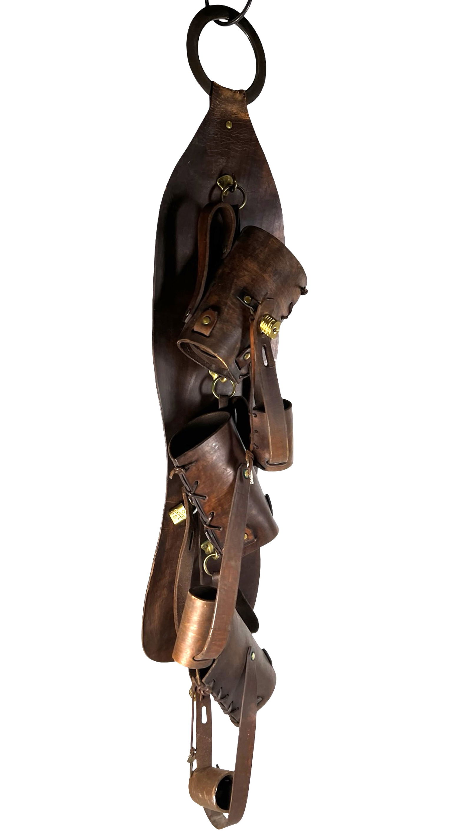 Raymond Keller Leather Wall Bottle & Cup Holder (1 of 5)