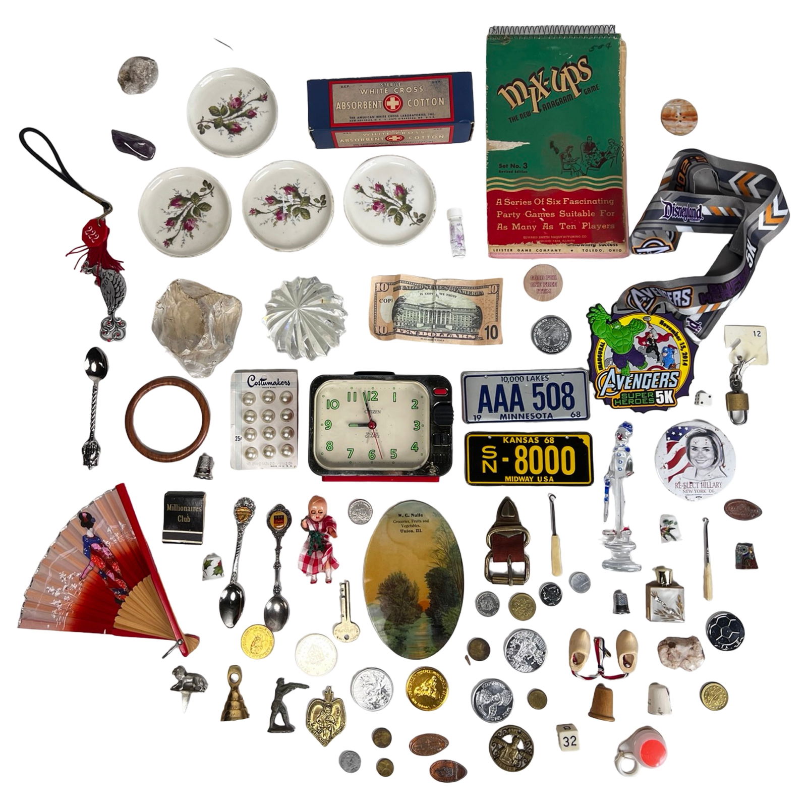 Grandfather's Junk Drawer Lot - Coins, Curiosities (1 of 5)
