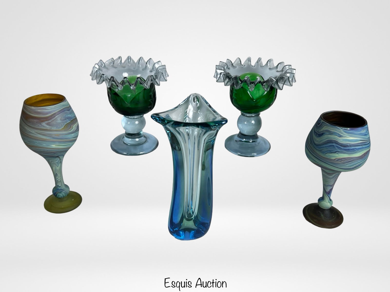 Art Glass Group - Phoenician Goblets, Chalet Somme (1 of 7)