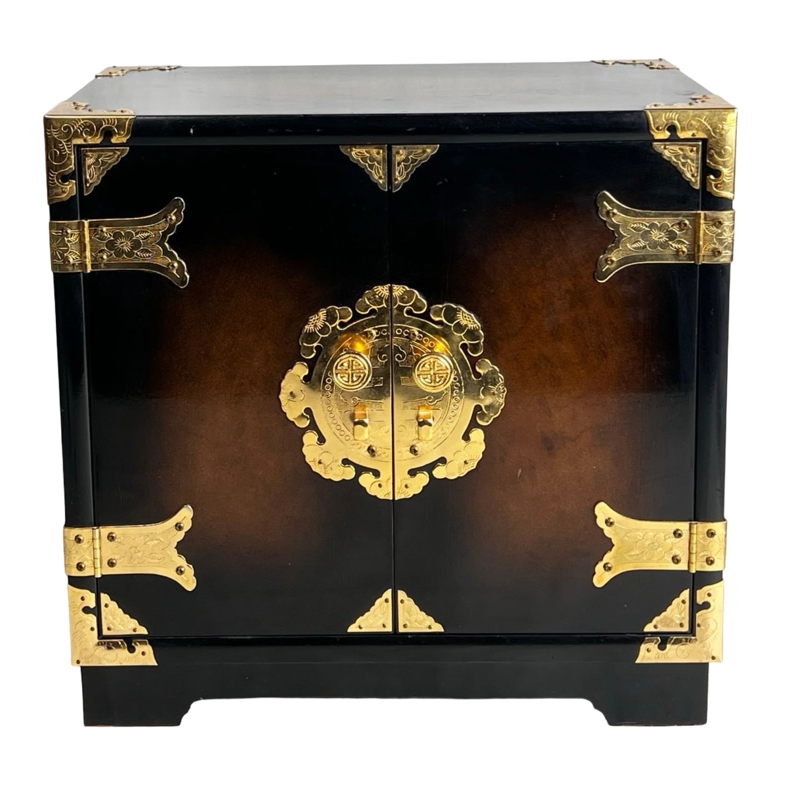 Vintage Asian Lacquer Ornate Jewelry Cabinet (1 of 4)