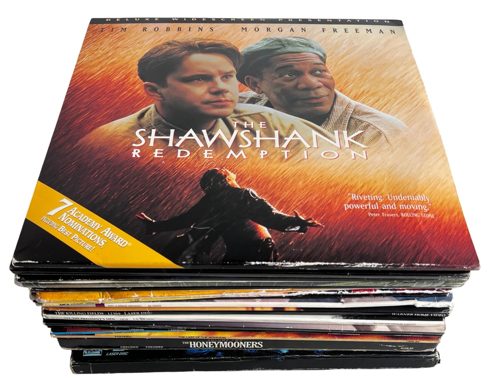 Vintage Laser Disc Movie Collection Drama, Action: Collection of vintage Laser Disc movies featuring a wide range of popular titles and genres. Highlights include The Shawshank Redemption, The Remains of the Day, In the Name of the Father, Shadowlands