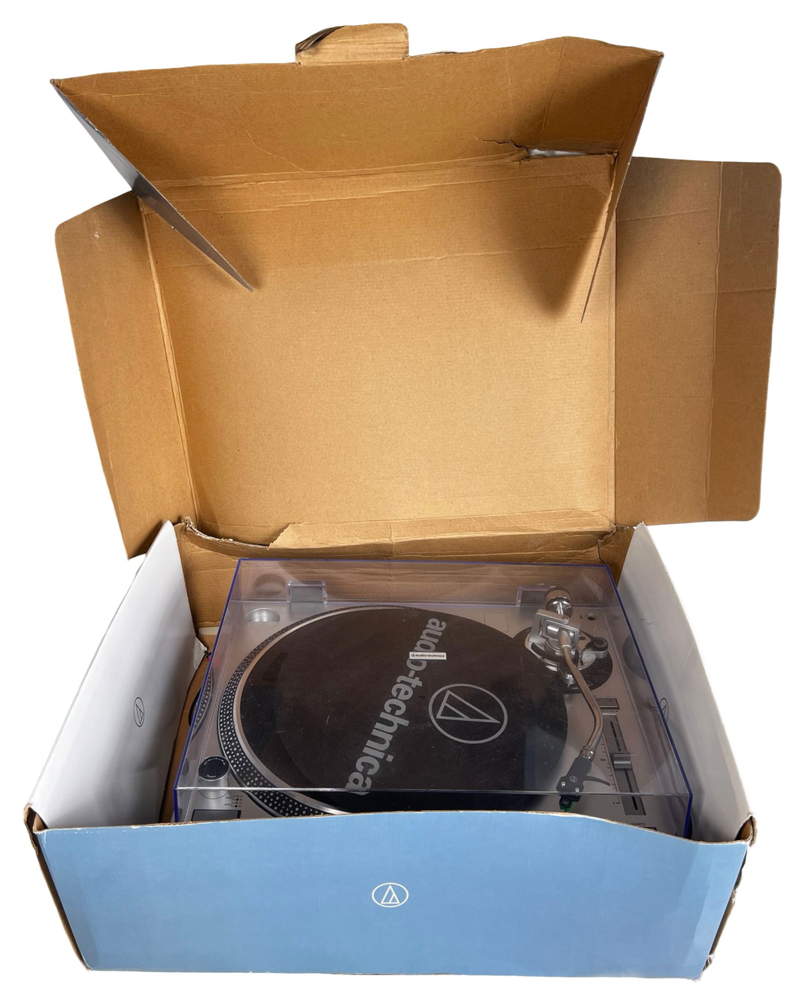 Audio-Technica AT-LP120 Professional Turntable: Audio-Technica AT-LP120-USB direct drive professional turntable in working condition. This popular model features quartz-controlled direct drive motor, adjustable pitch control, USB output for