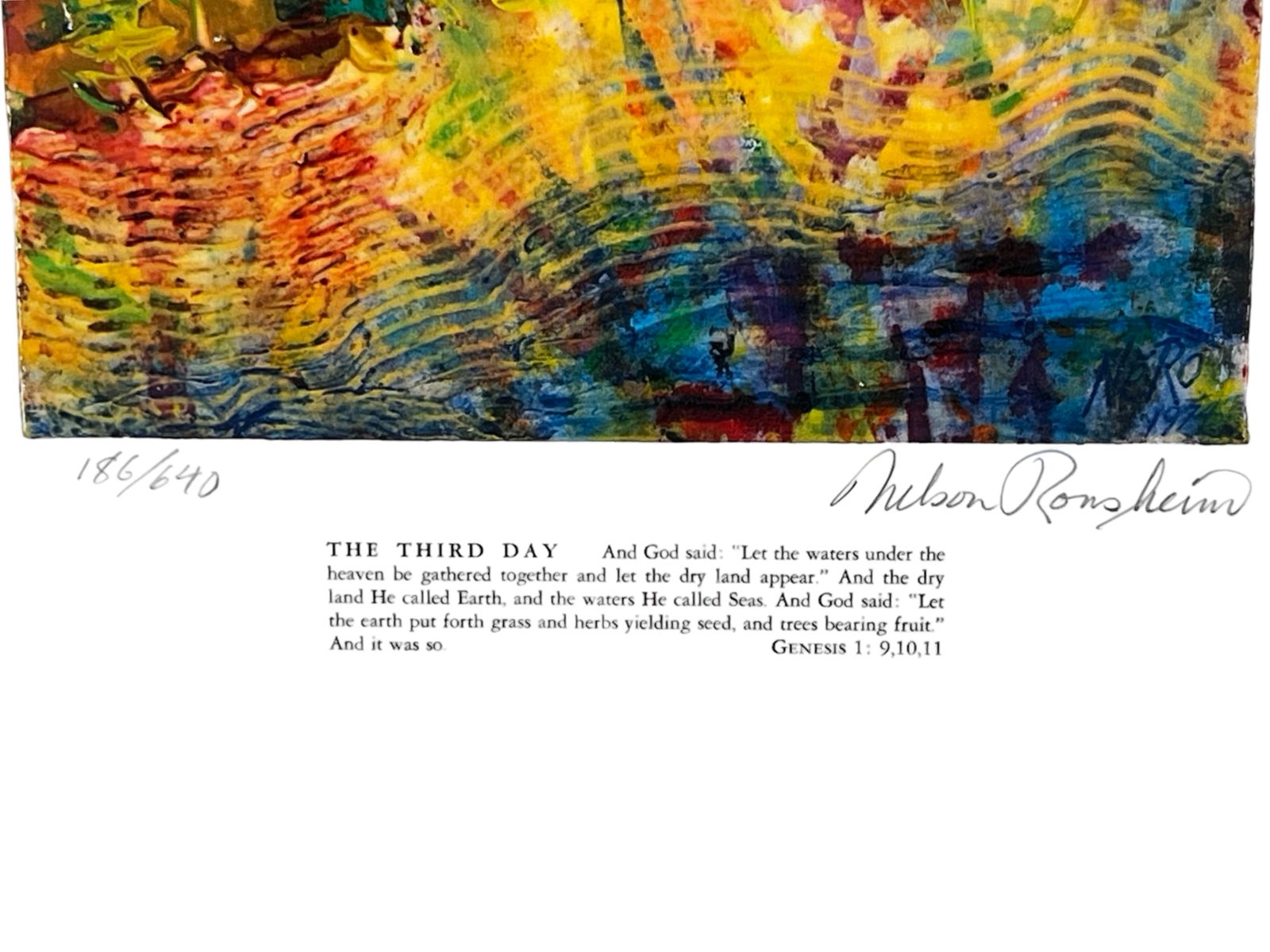 Nelson Ronsheim "Genesis Series" - Signed Lithos - 15