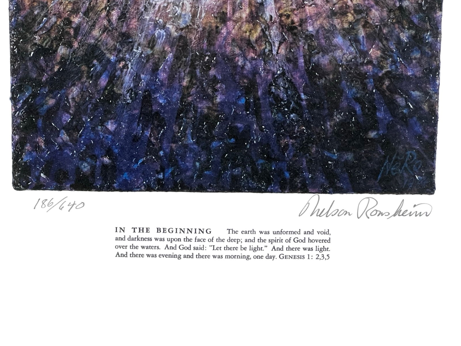 Nelson Ronsheim "Genesis Series" - Signed Lithos - 7