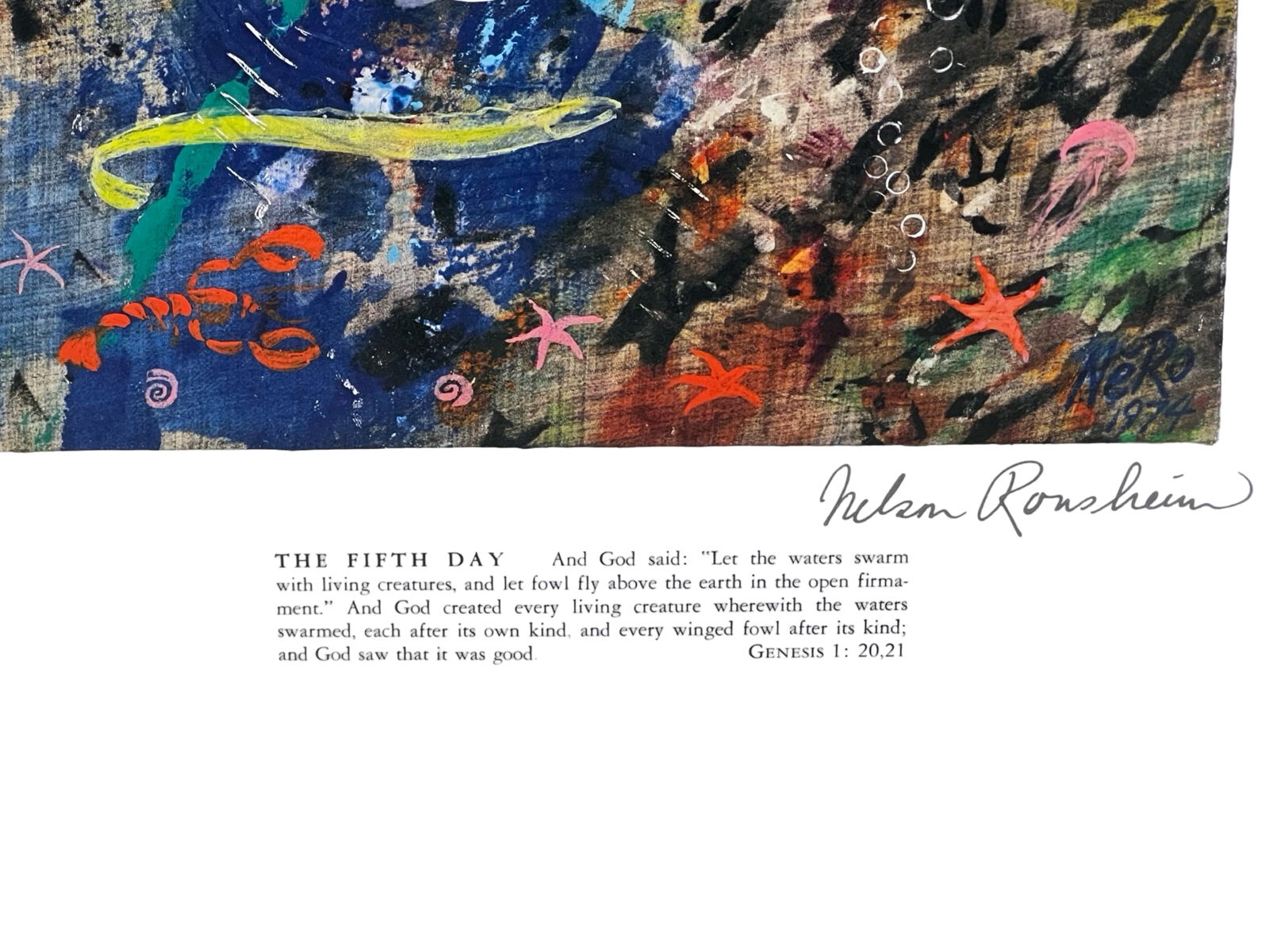 Nelson Ronsheim "Genesis Series" - Signed Lithos - 9