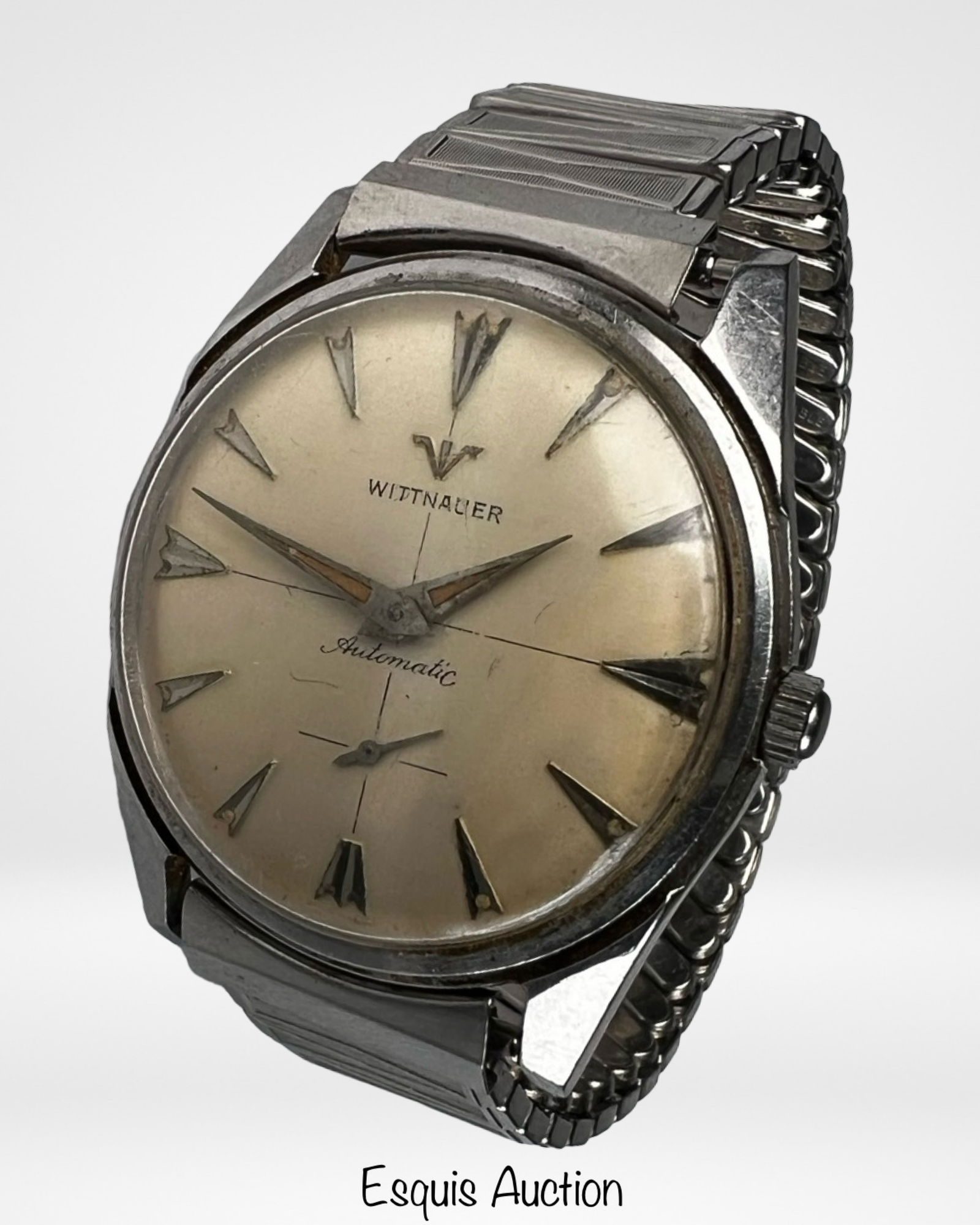 1960s Wittnauer Automatic Men's Wrist Watch: 1960s Wittnauer Automatic Men's Wrist Watch. Some age related wear, working.