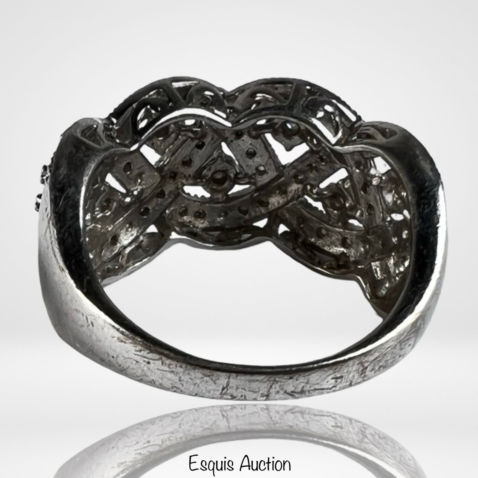 Lady's 0.33 CTW Diamond Sterling Silver Ring - 4