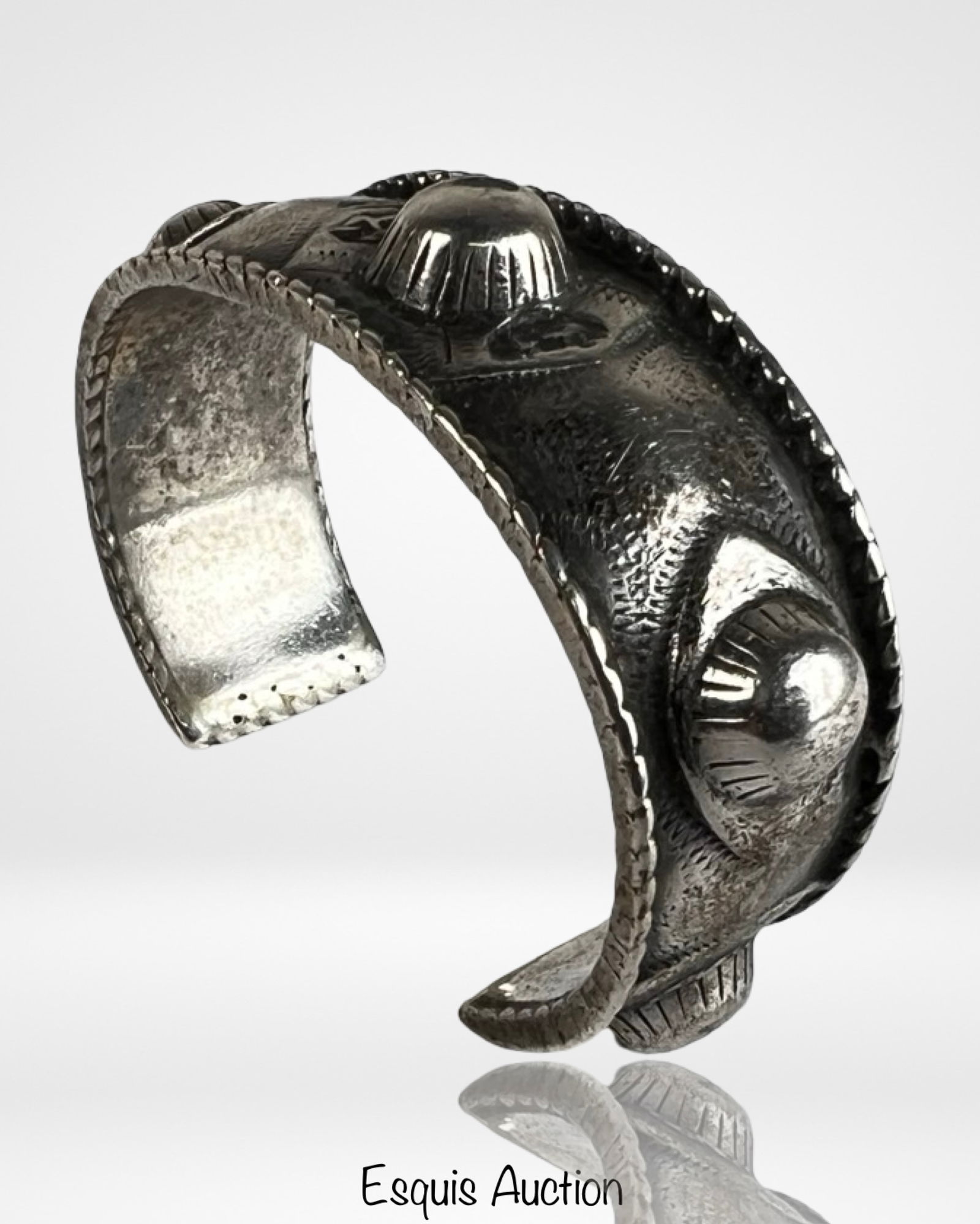 Massive Haydari Sterling Silver Cuff Bracelet - 4