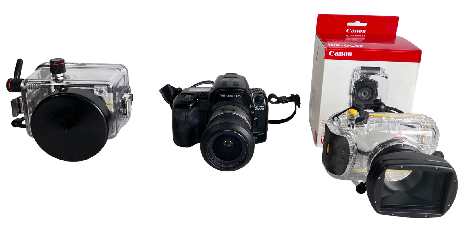 Minolta & Nikon Coolpix Cameras w/ Underwater Hou (1 of 7)