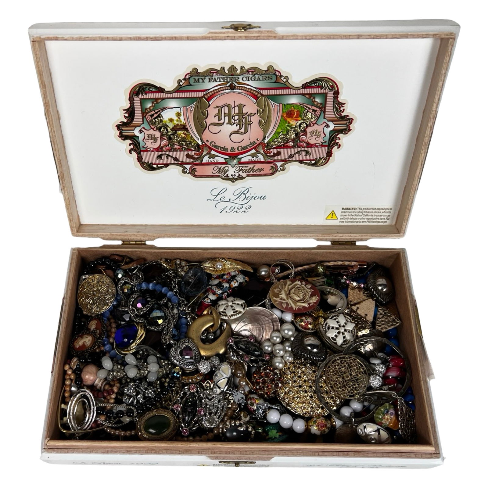 Box filled with Vintage Unsearched Costume Jewelry (1 of 4)