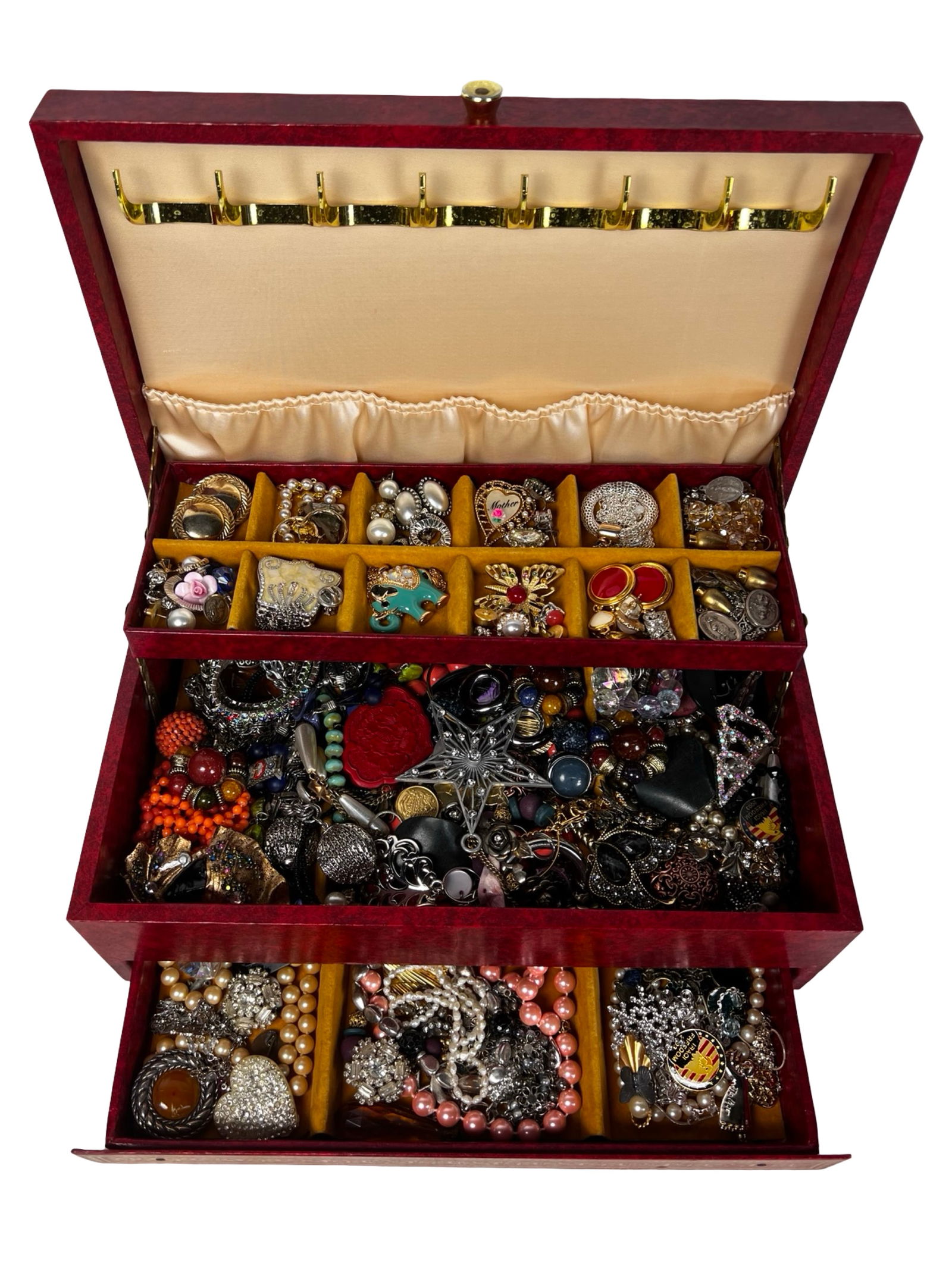 Box filled with Vintage Unsearched Costume Jewelry (1 of 5)