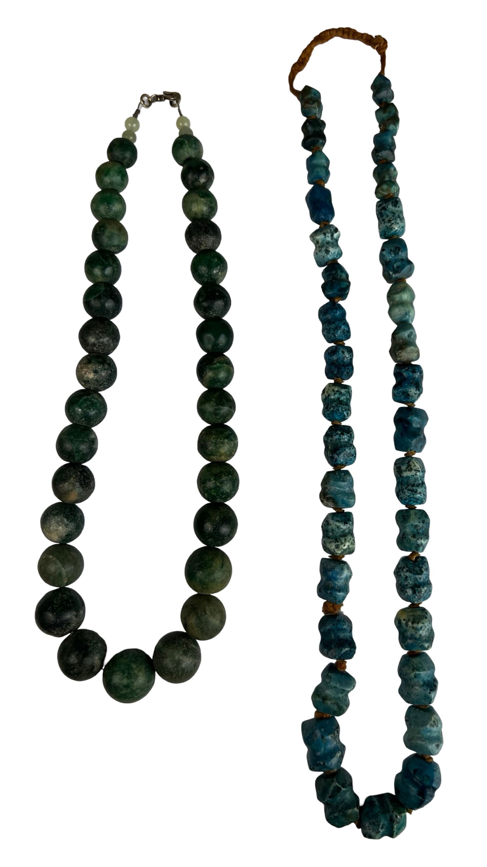 Green Jade & African Turquoise Beaded Necklaces (1 of 3)