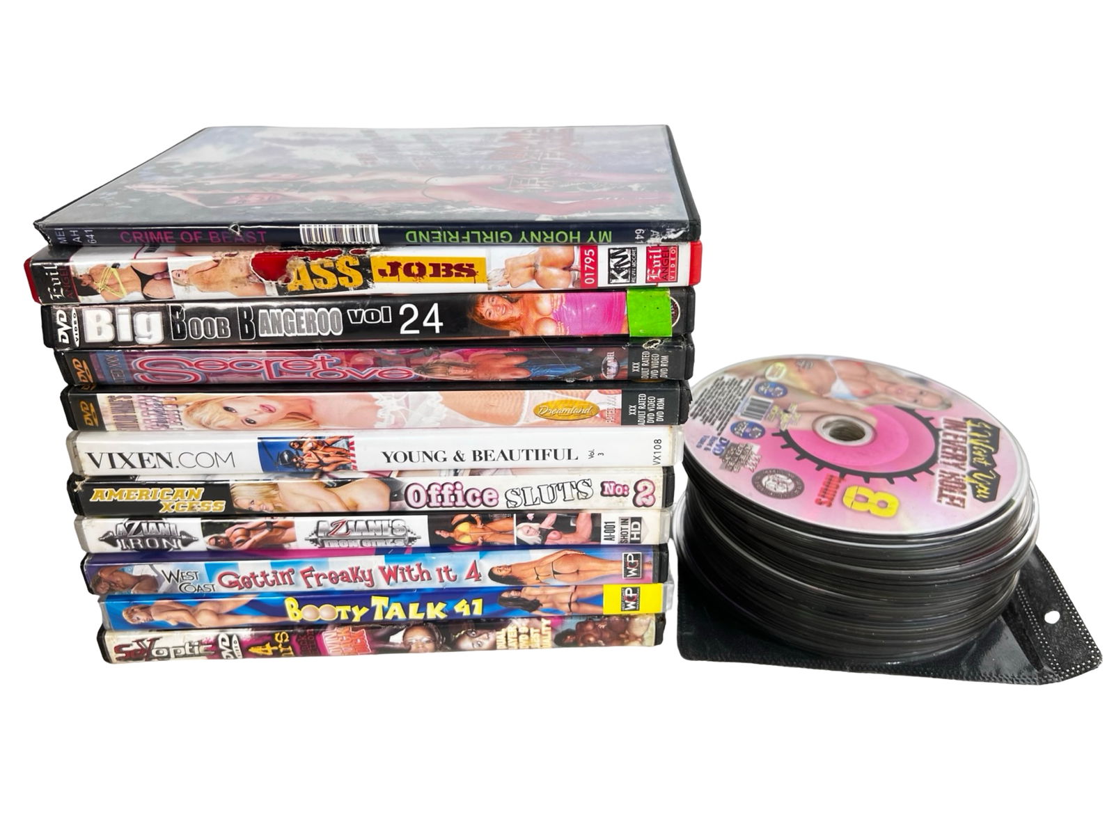 Group of Adult XXX Erotic Movies on DVDs: Group of Adult XXX Erotic Movies on DVDs