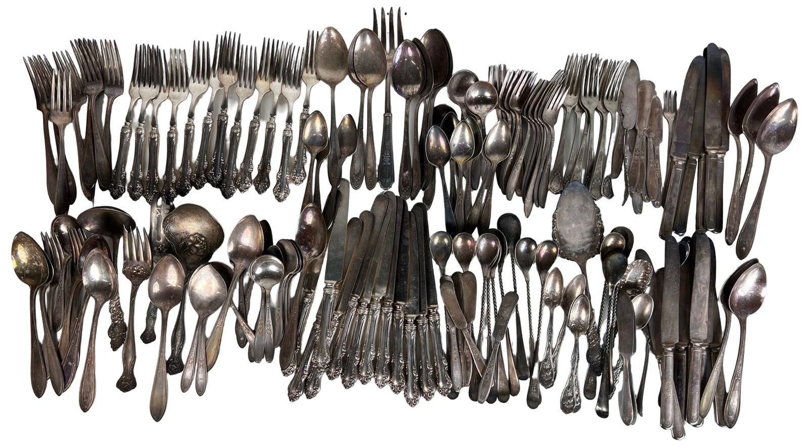 Large Assorted Silver Plate Flatware Lot (1 of 4)