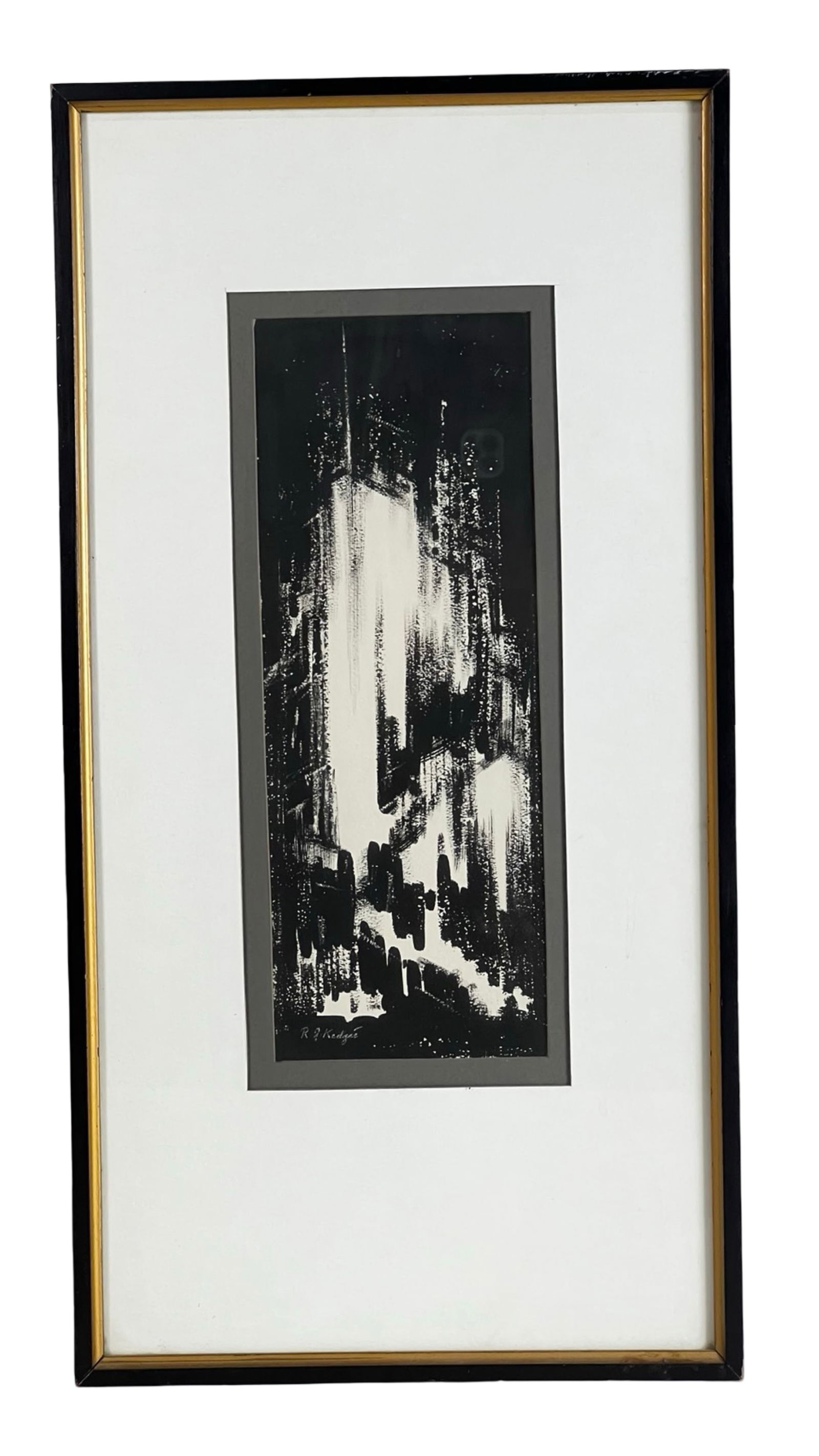 Roman J. Kedzie Modernist Cityscape Dry Brush (1 of 4)