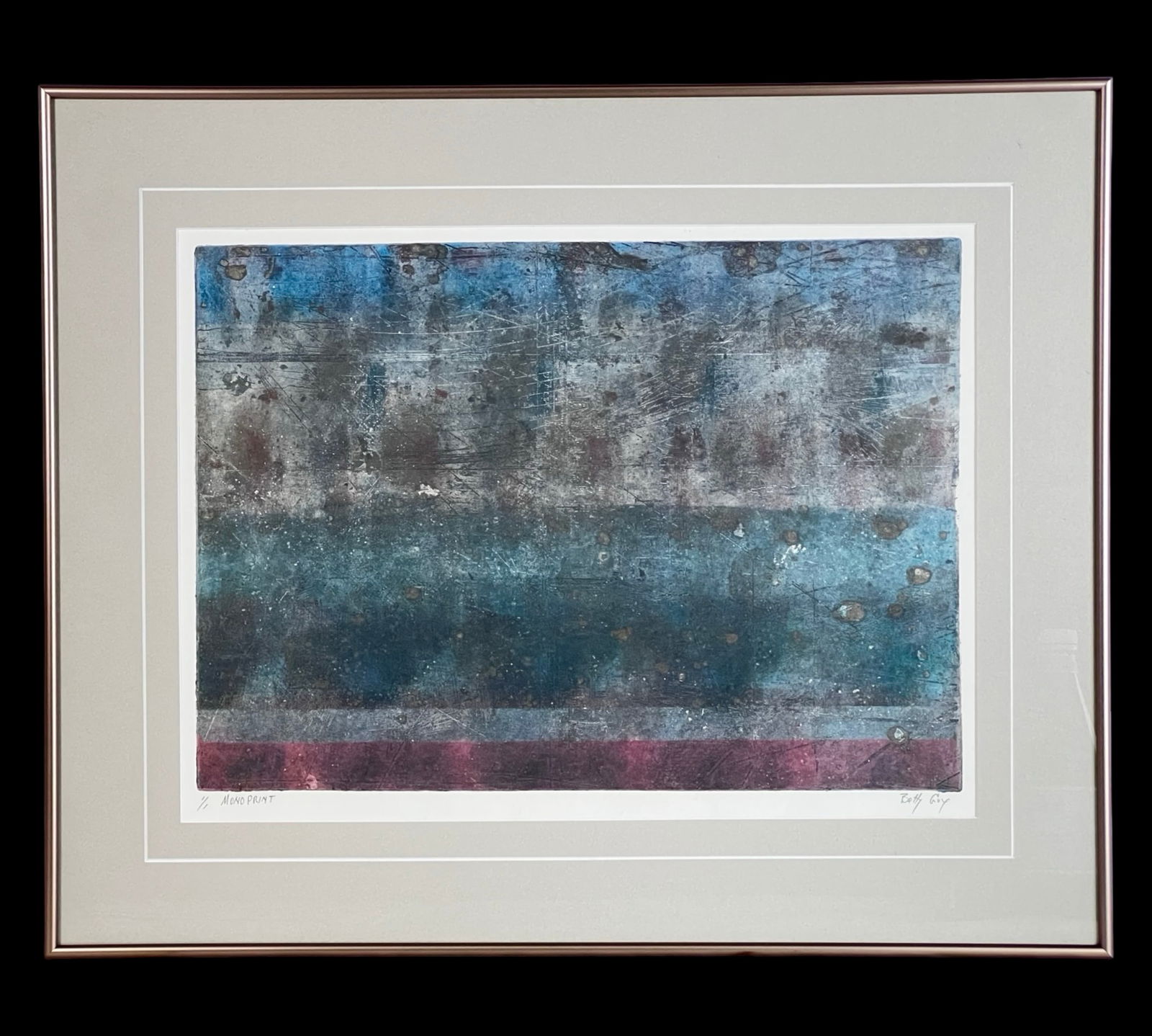 Betty Guy - Abstract Modernist Monoprint, 1/1 (1 of 4)