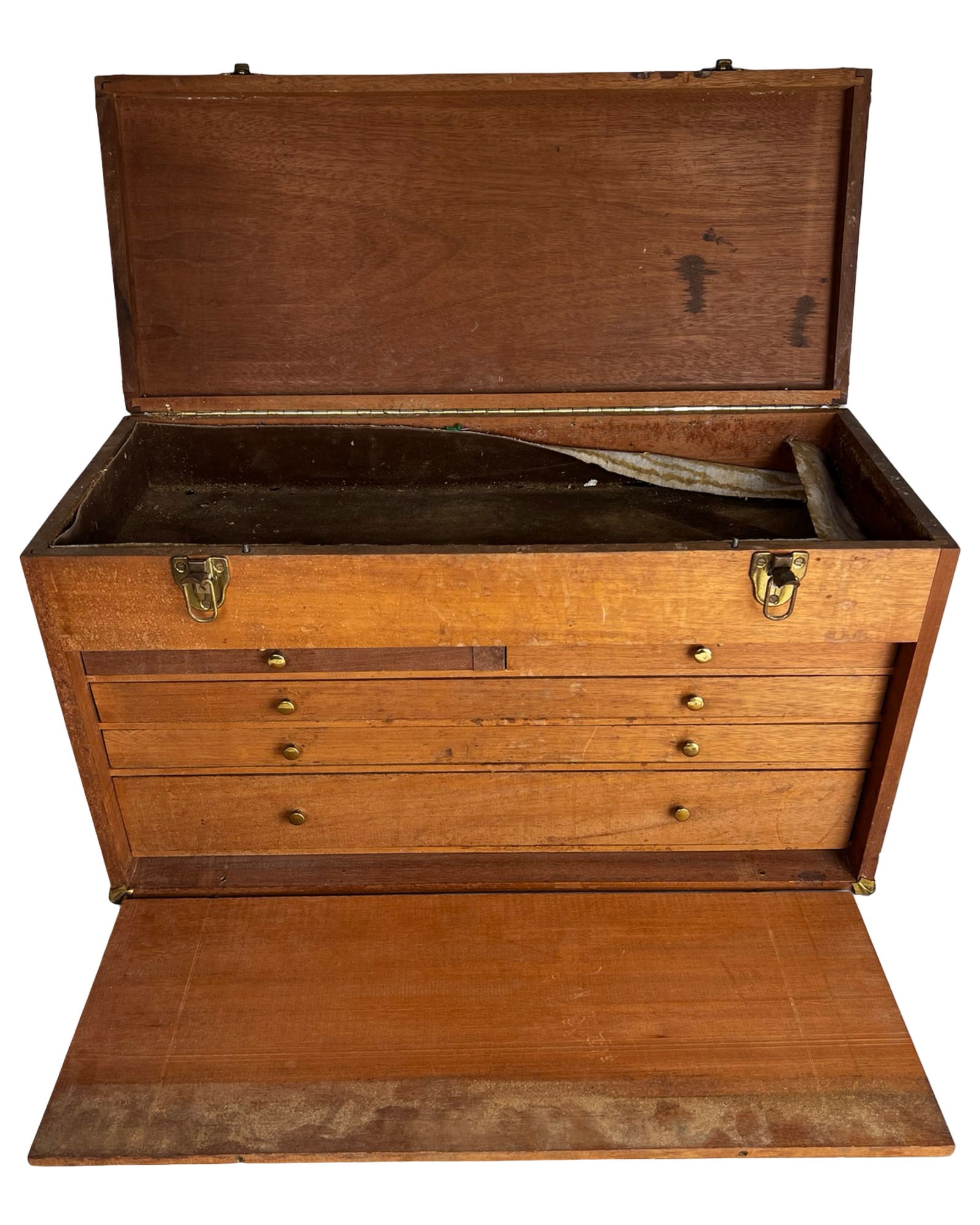 Vintage Wooden Machinist Tool Chest / Tool Box (1 of 4)