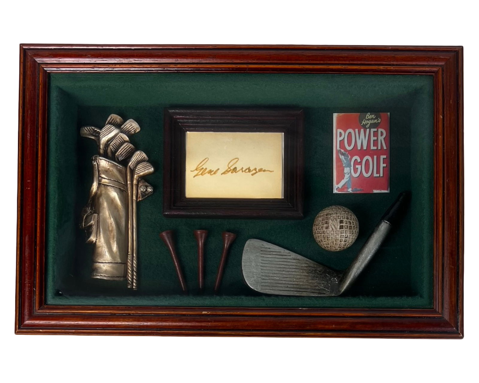 Gene Sarazen Autograph in Golf Shadow Box Display (1 of 2)