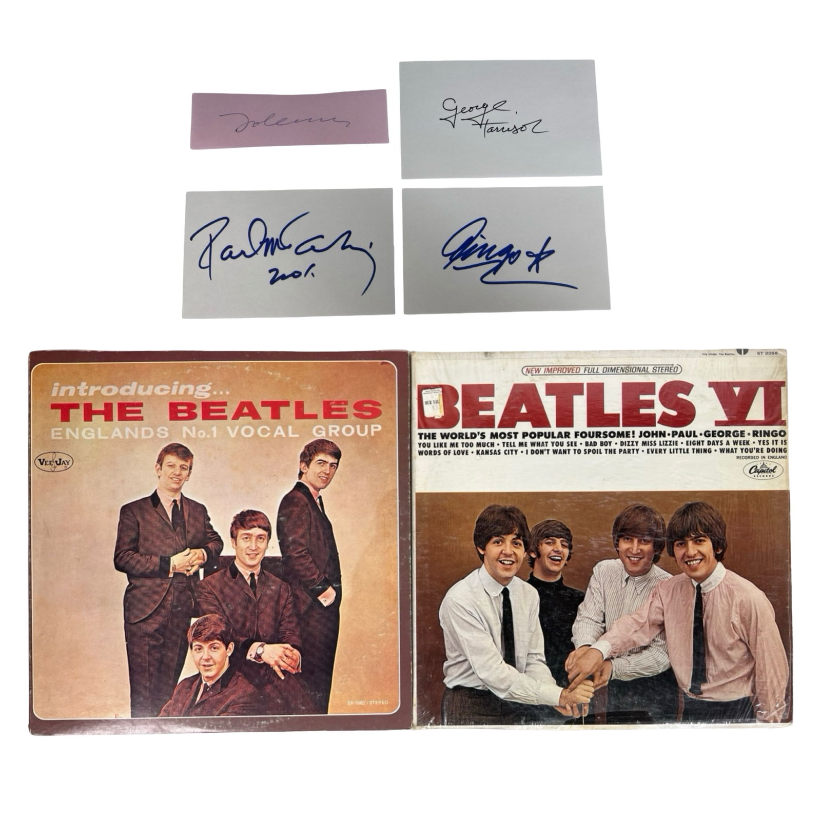 The Beatles Complete Set of Four Autographs (1 of 7)
