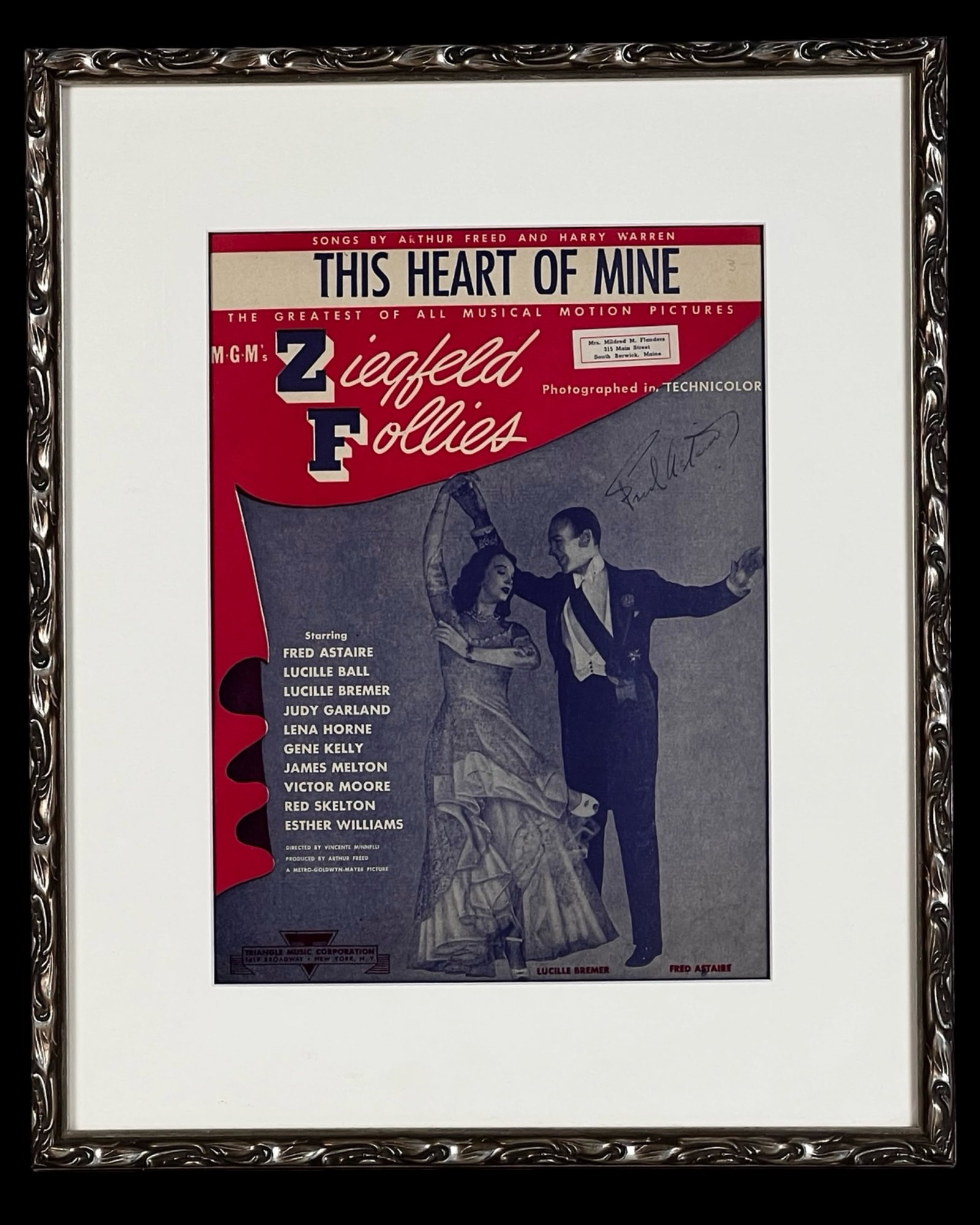 Fred Astaire Signed "This Heart of Mine" Sheet Mus (1 of 3)