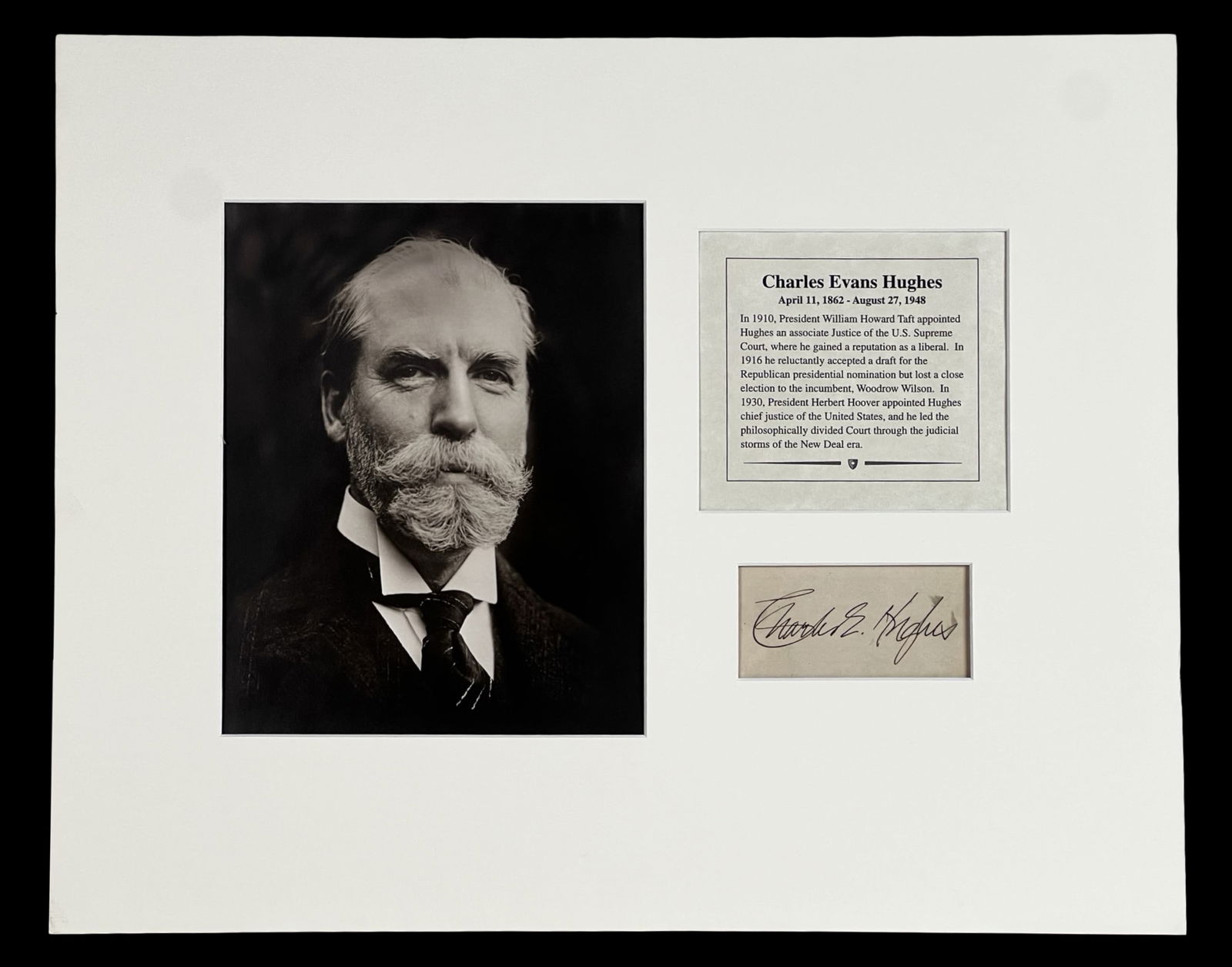 Charles Evans Hughes Autograph Signature (1 of 2)