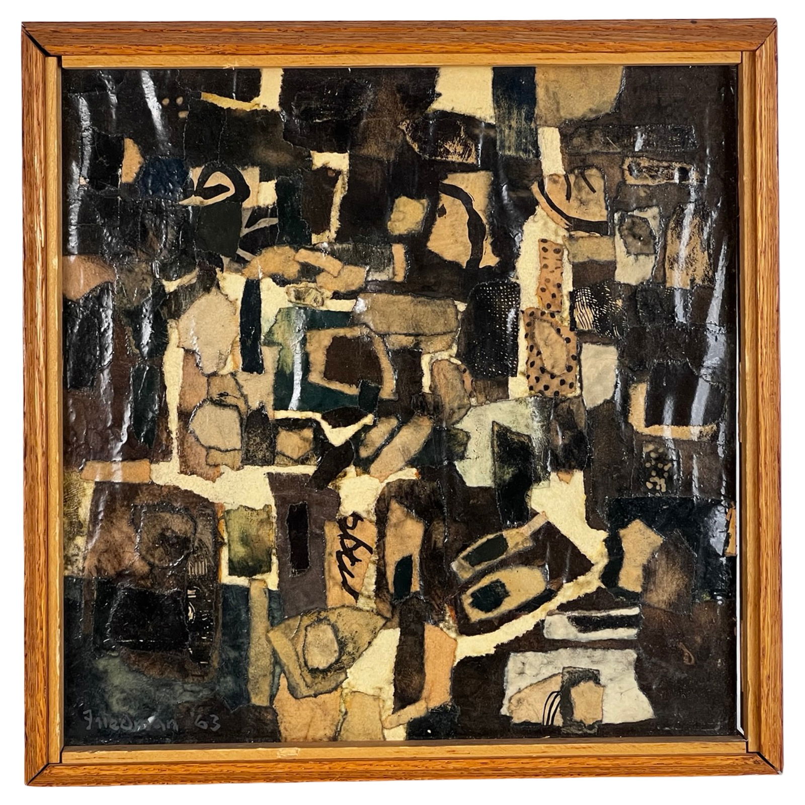 David Friedman - 1963 Abstract Art Collage (1 of 5)