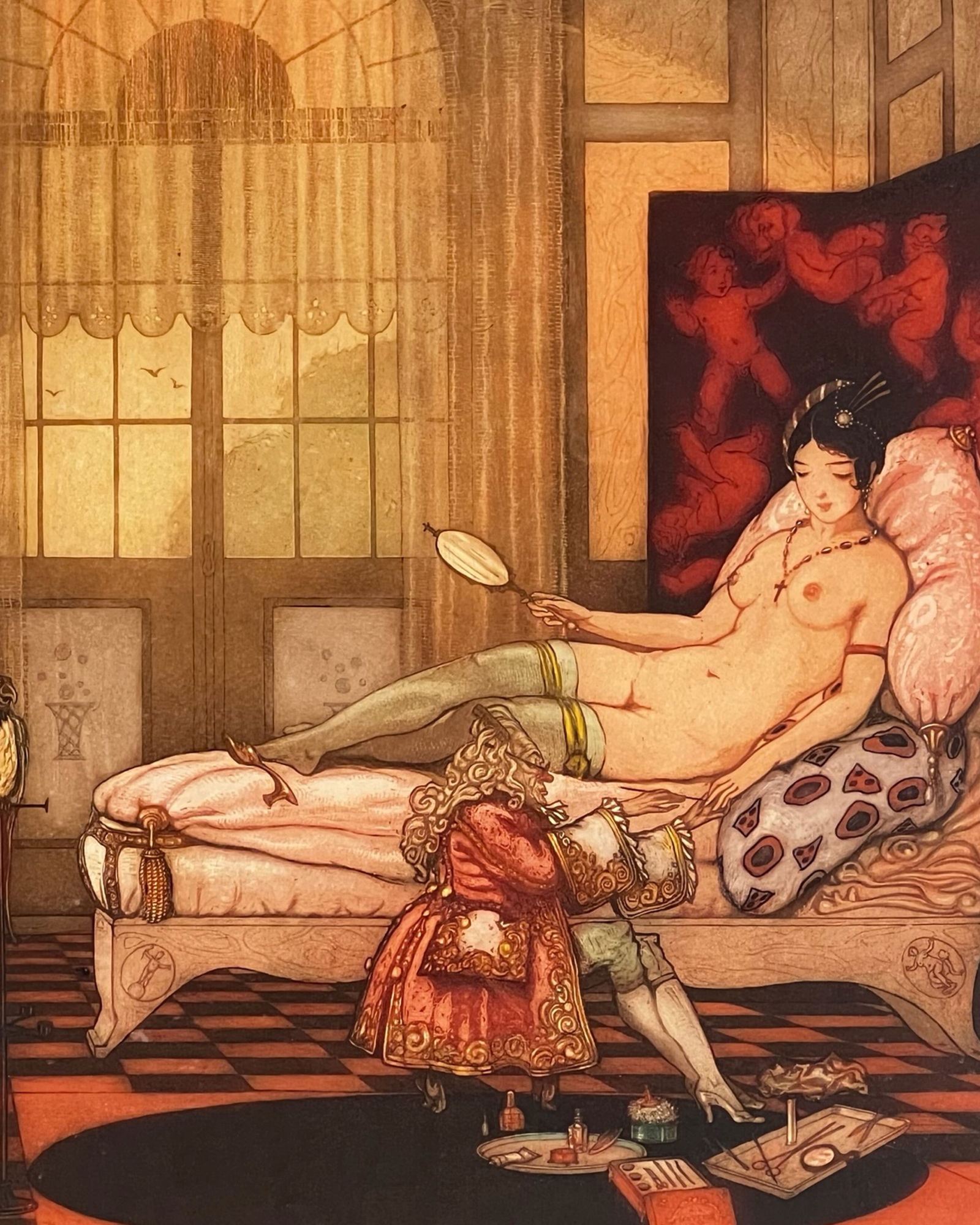 Andre Lambert "Lust" 1921 Hand-Signed Engraving - 2