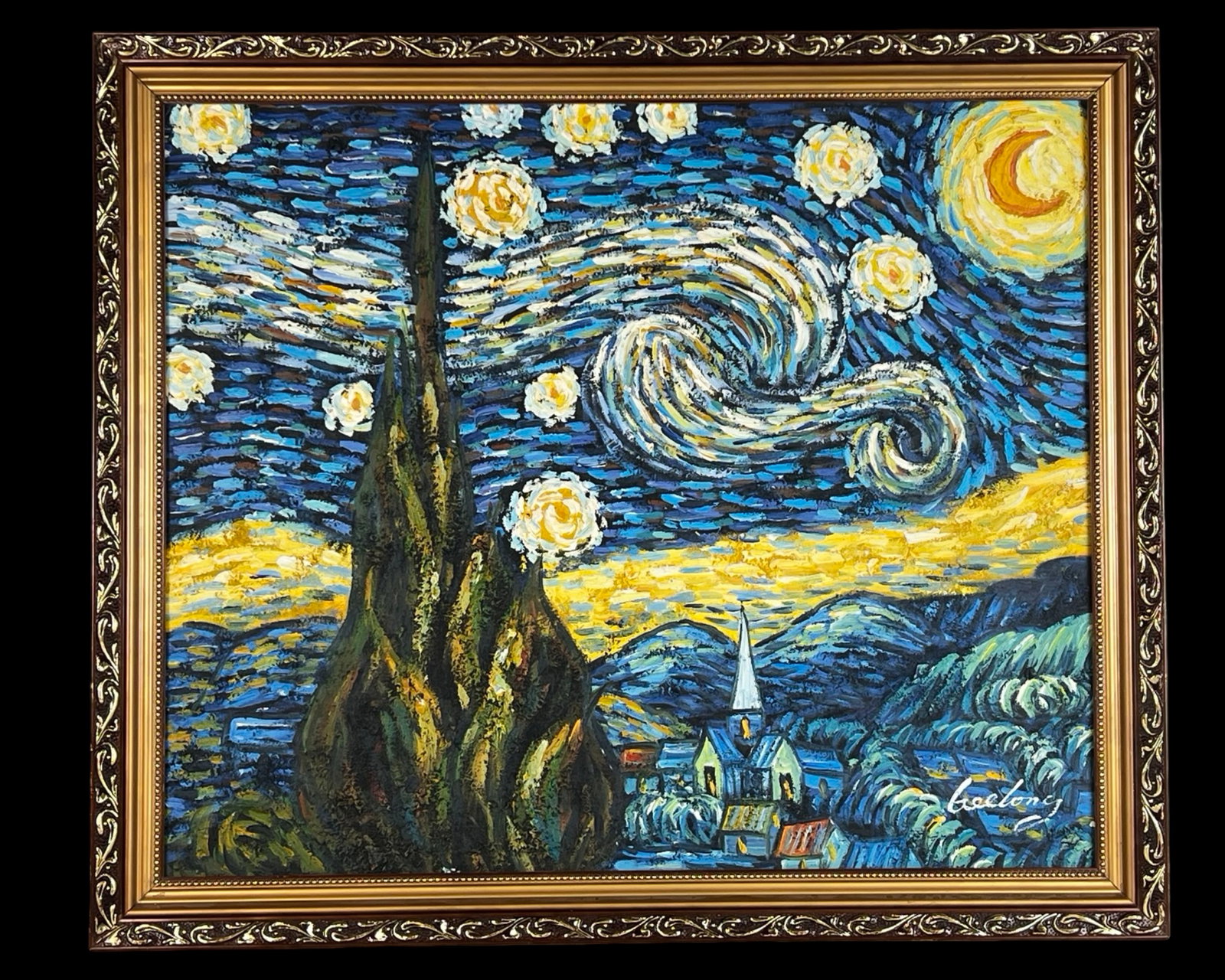 Dutch Artist Geelong after Van Gogh Oil Painting (1 of 4)