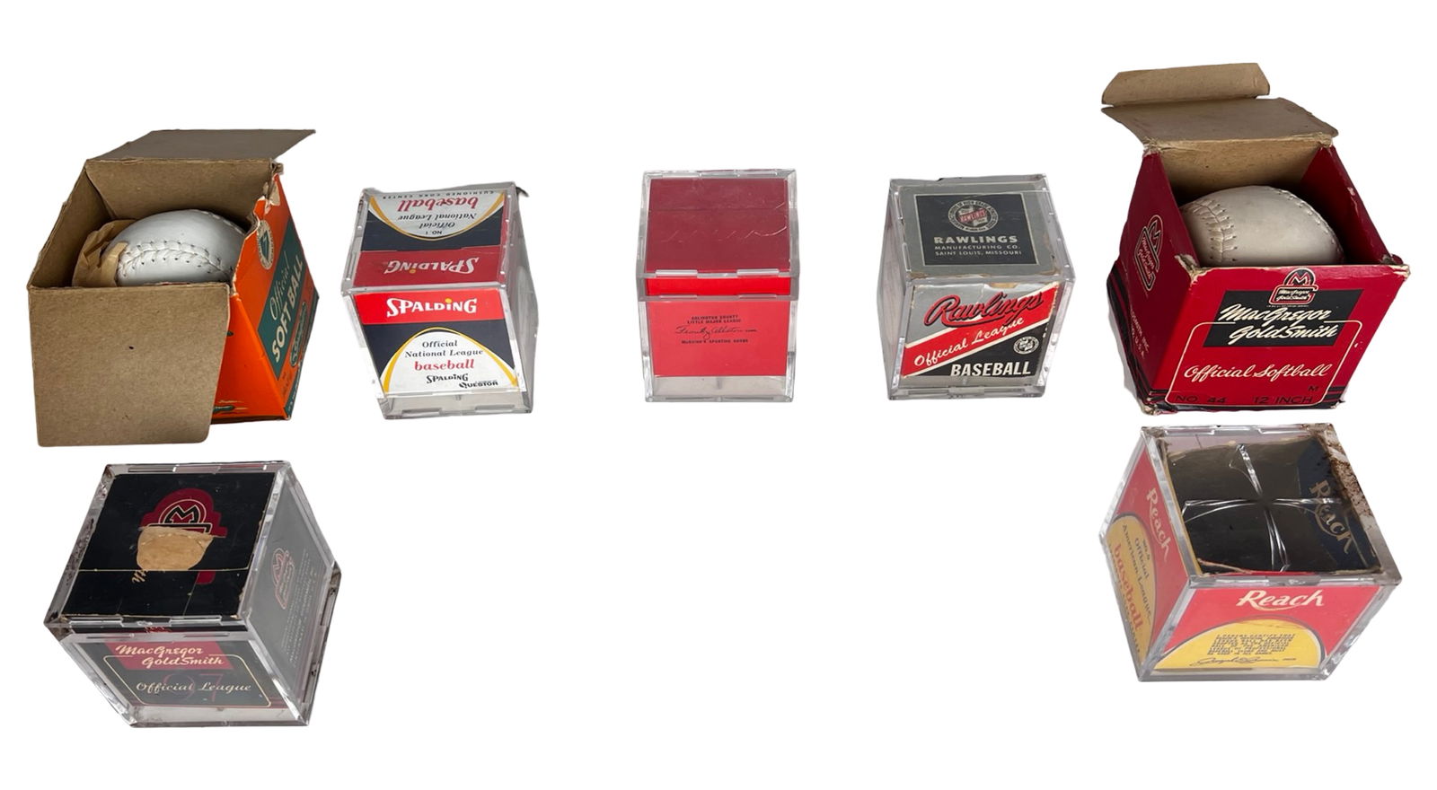 1950s-1960s Baseball & Softball Box Display Lot (1 of 4)