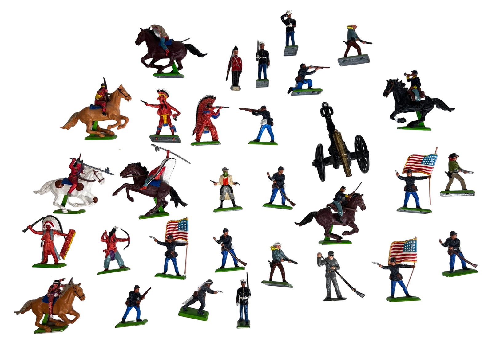 Vintage Britains Deetail Toy Soldiers Cowboys Ind (1 of 5)