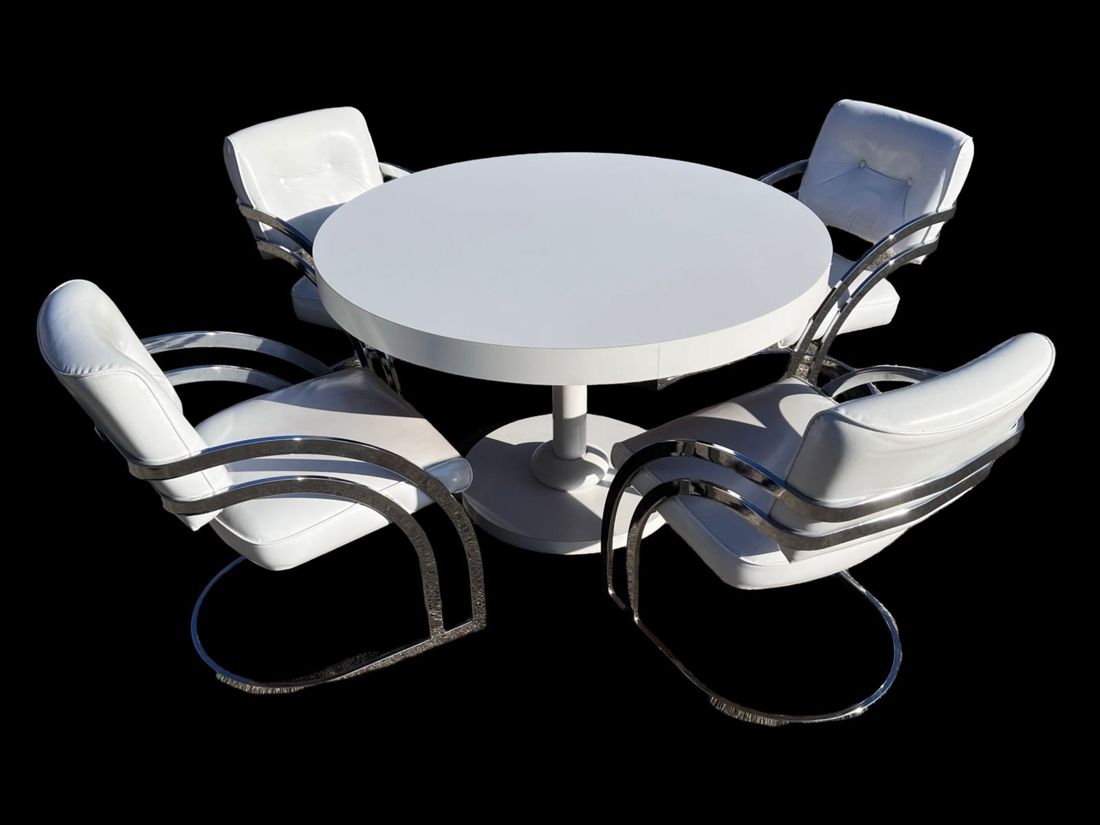 MCM Milo Baughman Style Dining Table & 4 Chairs (1 of 10)