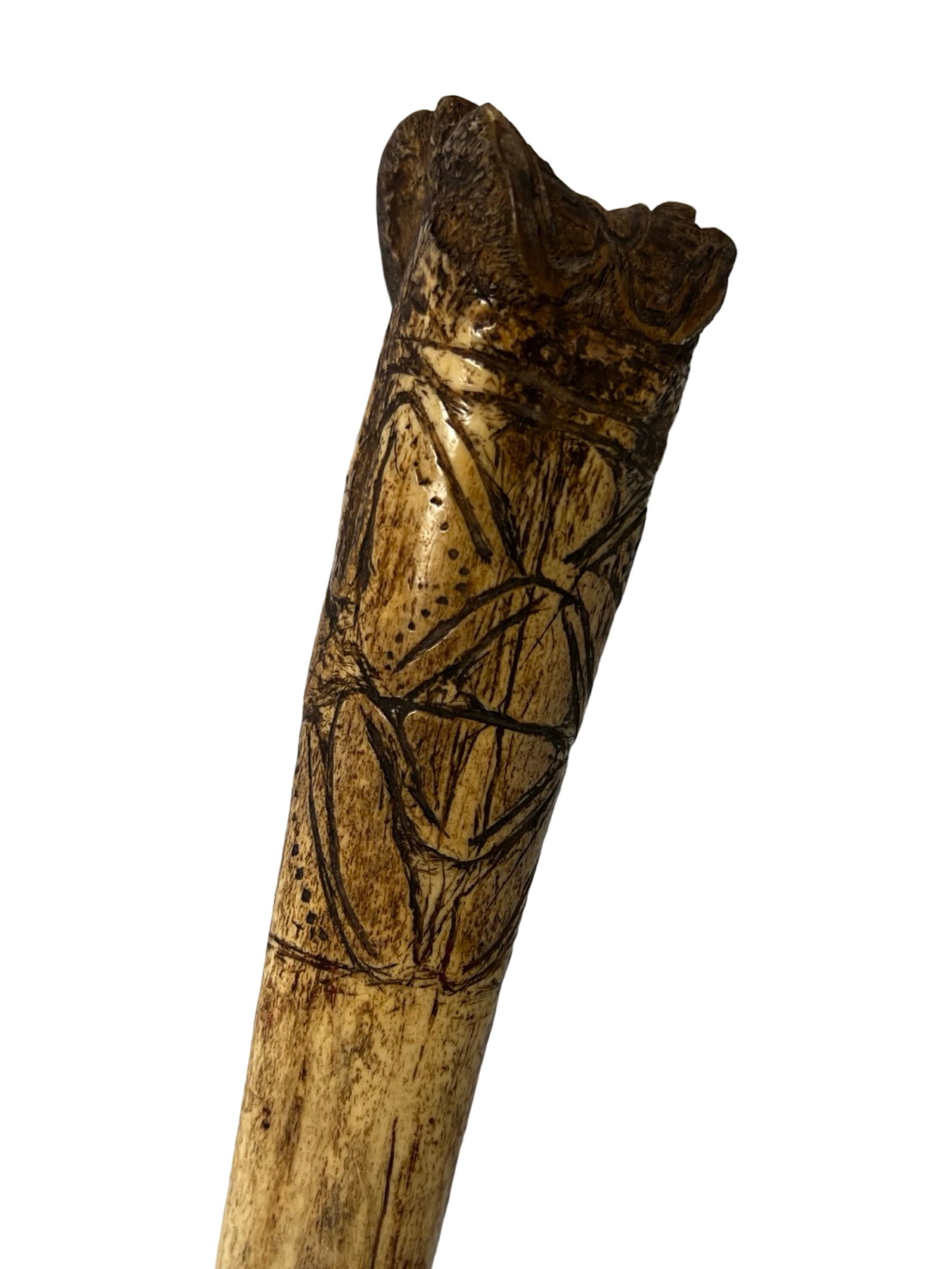 Papua New Guinea Human Leg Bone Dagger - 2