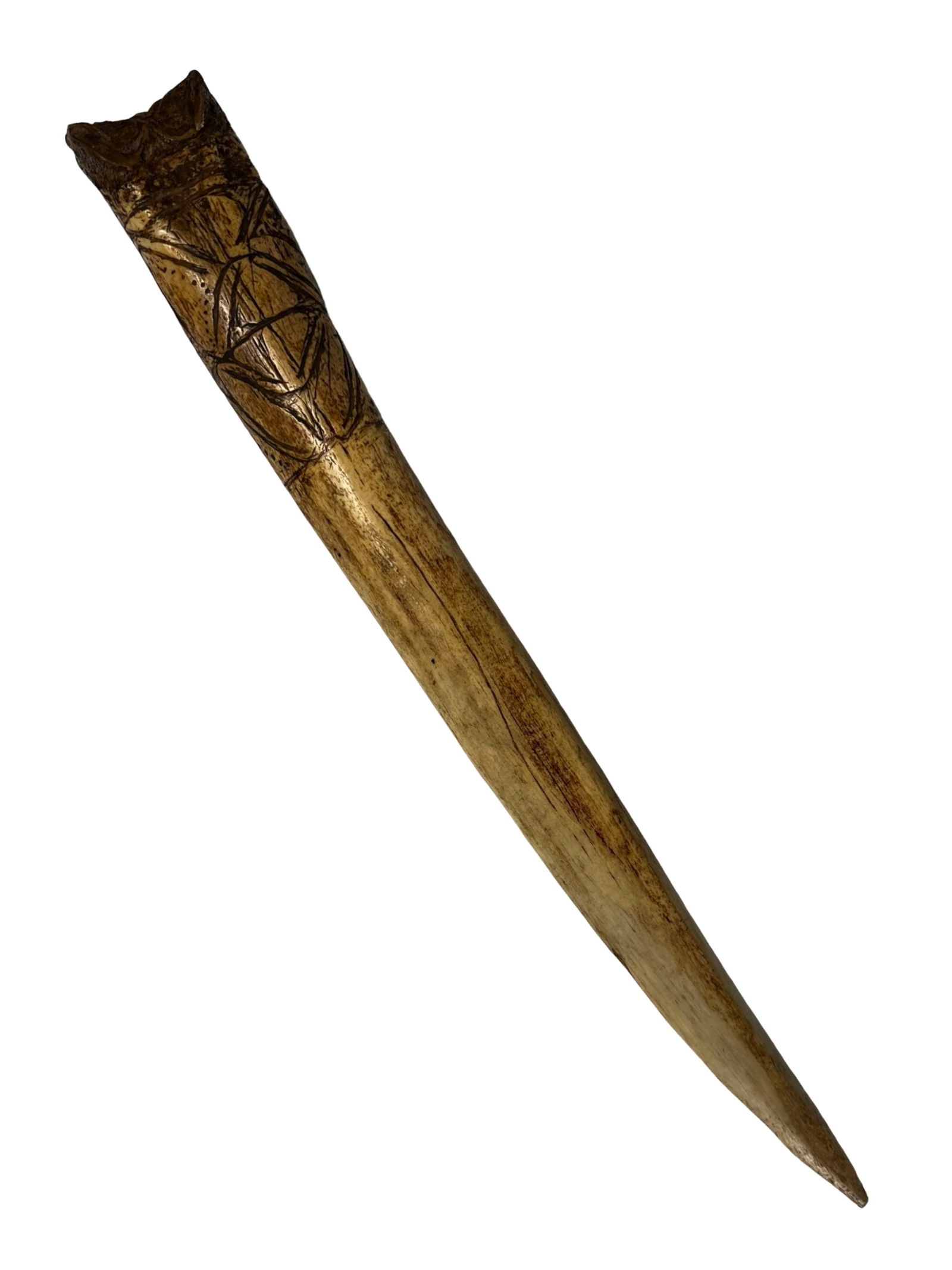 Papua New Guinea Human Leg Bone Dagger - 8