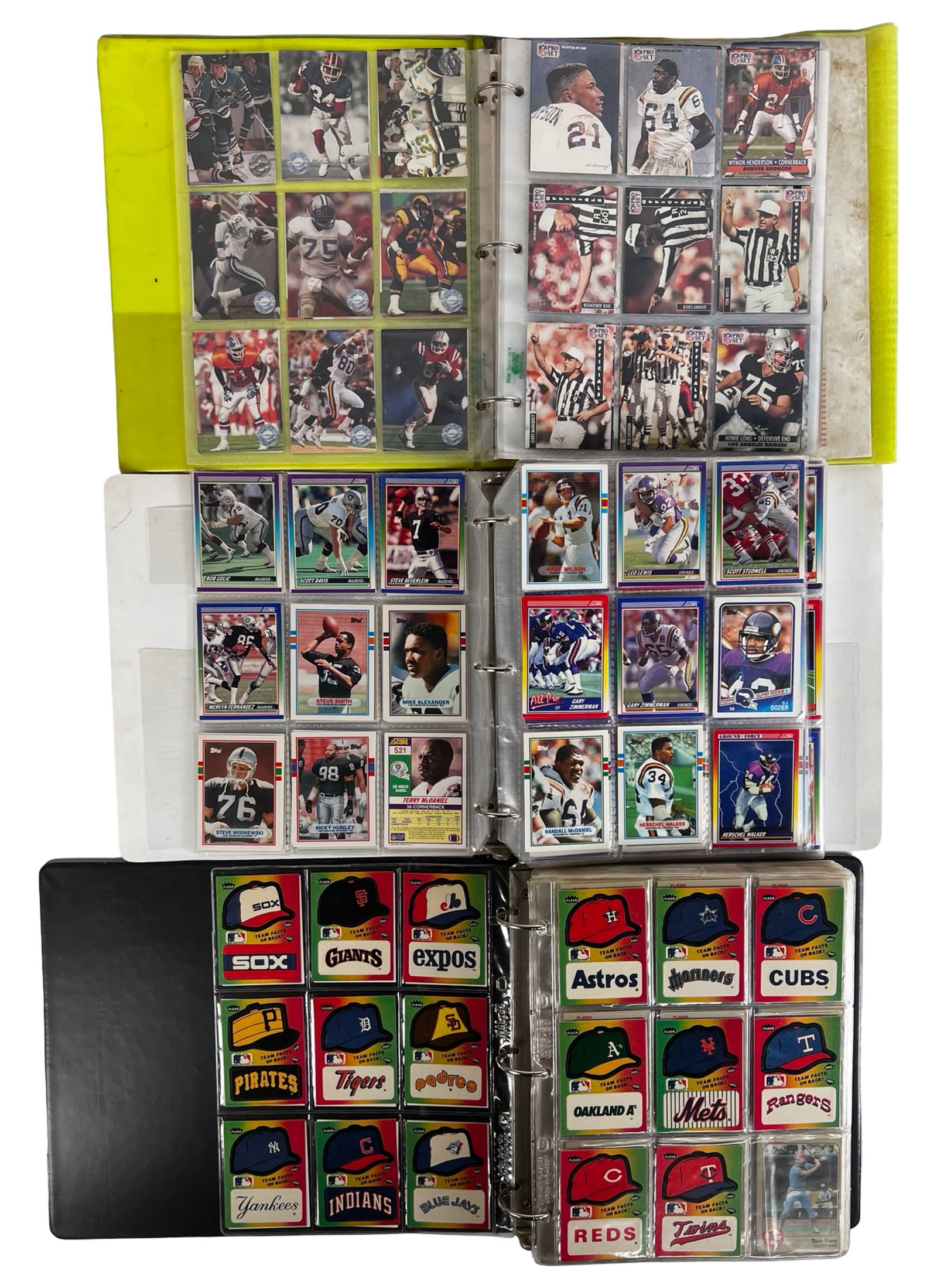 3 Binders- Baseball & Football Cards Collection (1 of 6)
